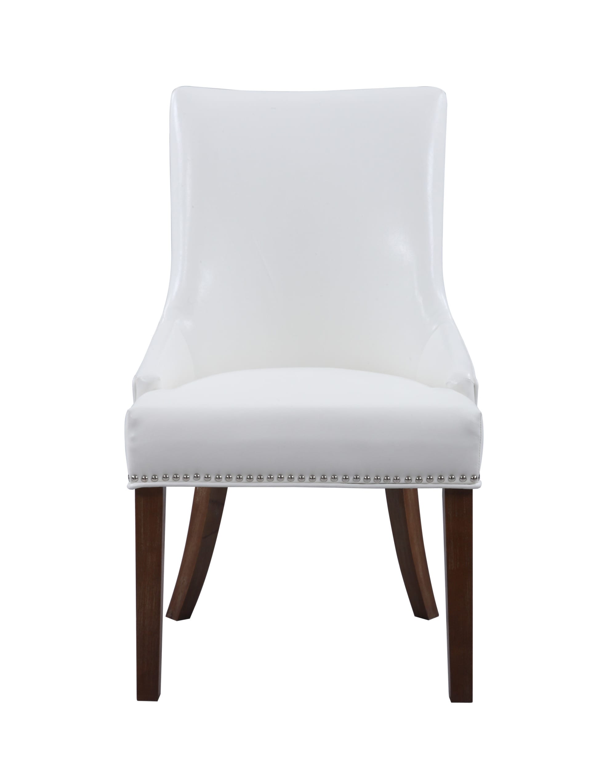 Chic Home Design FDC2987-LW Set of 2 Brando Contemporary/Modern Faux Leather Upholstered Side Chair (Wood Frame)