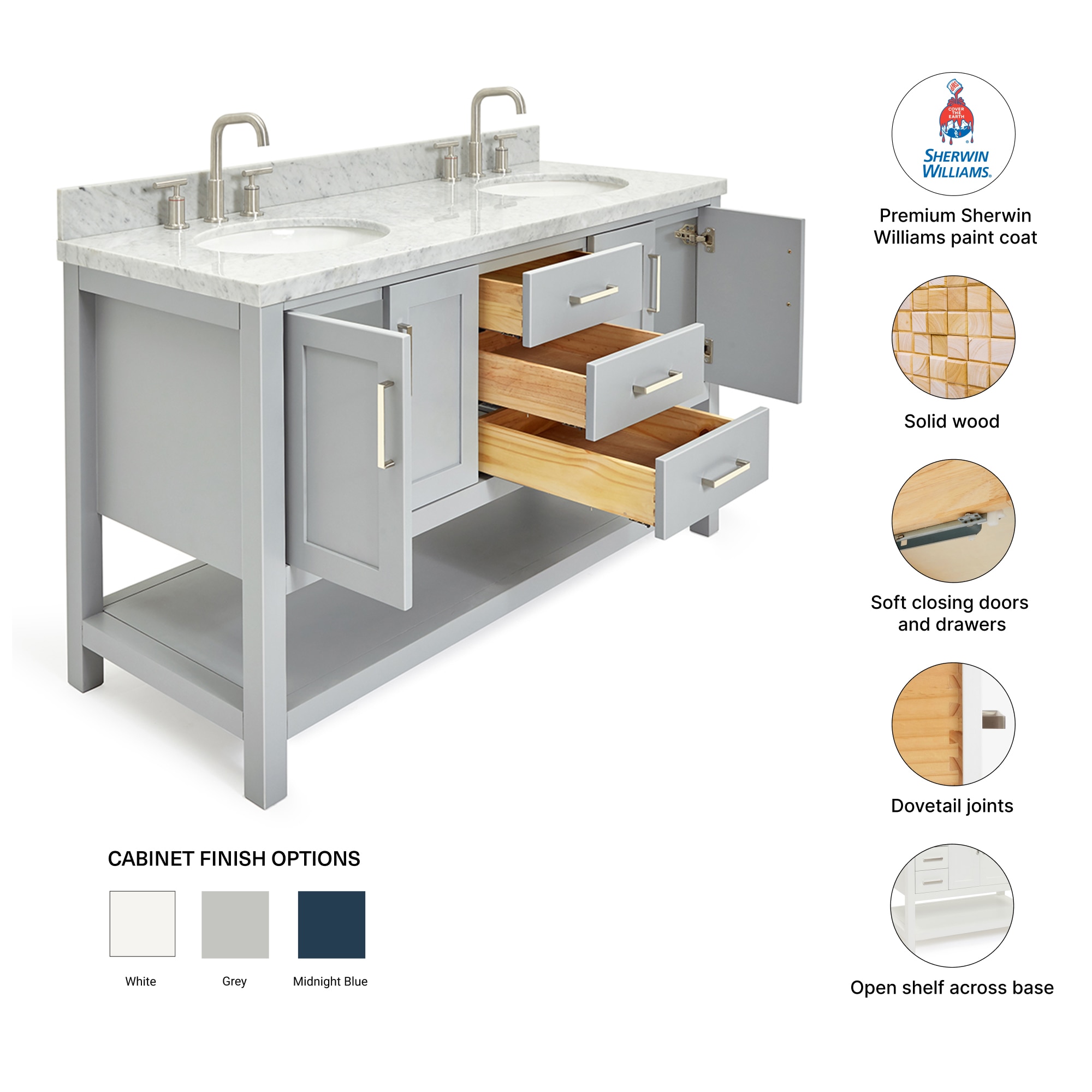 ARIEL S061DCWOVOGRY Bath-Vanity-Combo - View #5