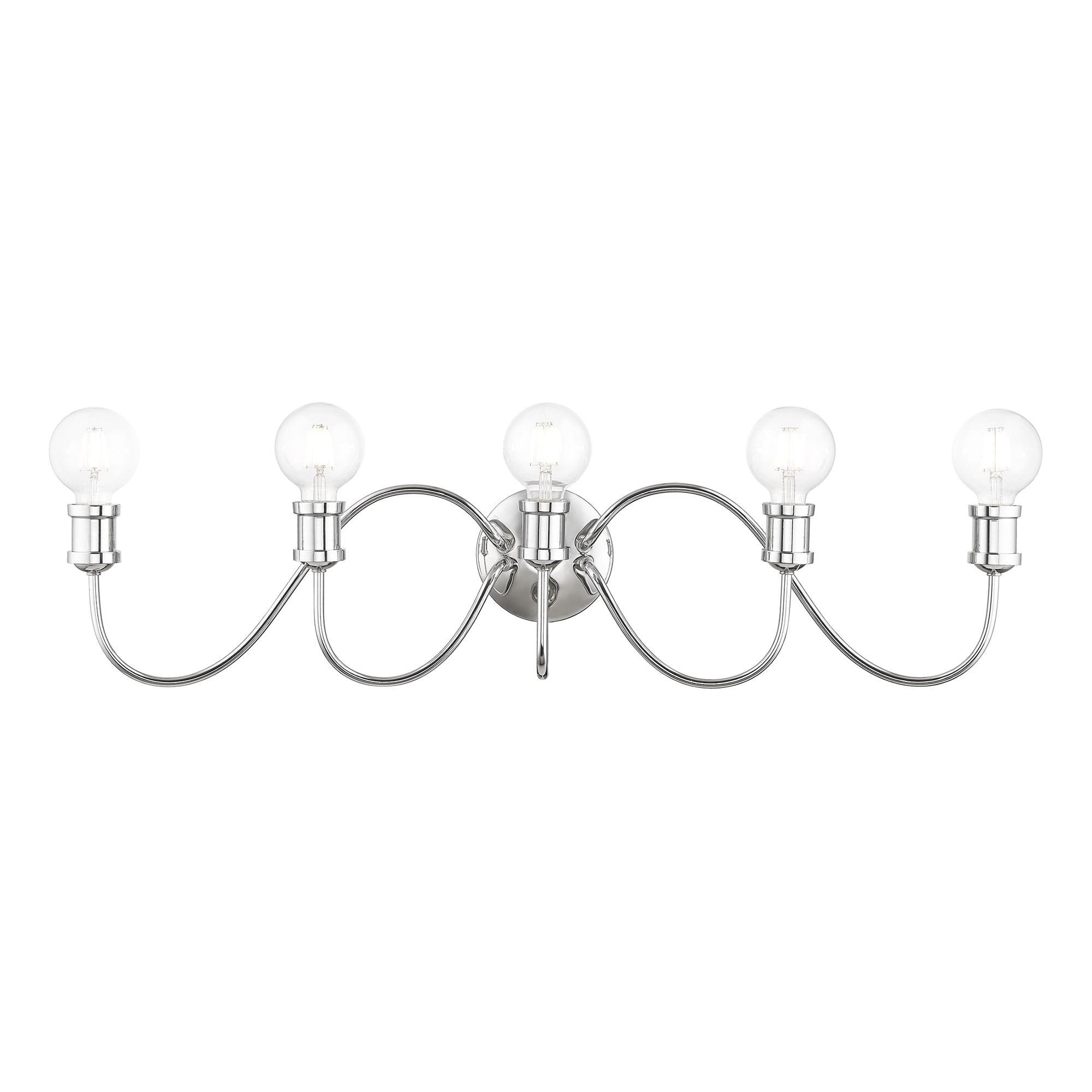 Lansdale Polished Chrome 5-Light Transitional Vanity Sconce