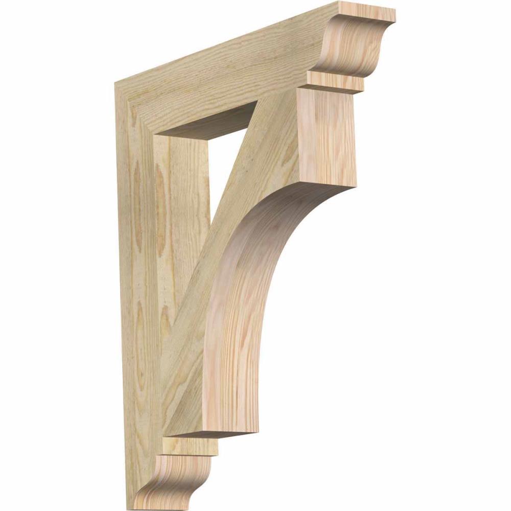 Ekena Millwork BKT04X22X26WTL01RDF Westlake traditional rough sawn 4-in x 22-in x 26-in Douglas fir Brown Wood Standard bracket