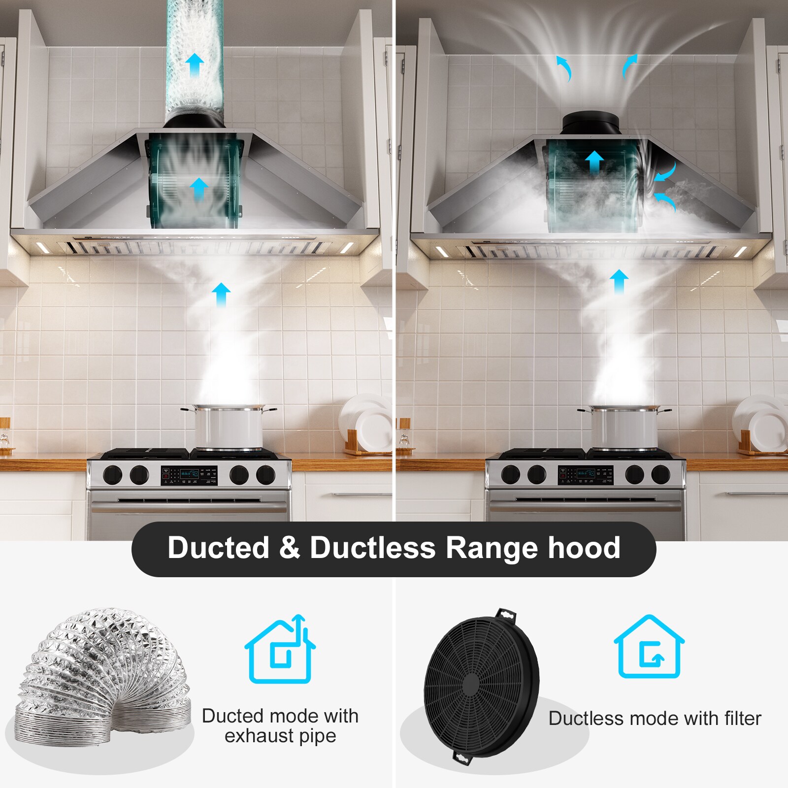 BRANO QRED-115C-36-LSYF Undercabinet-Range-Hoods - View #5