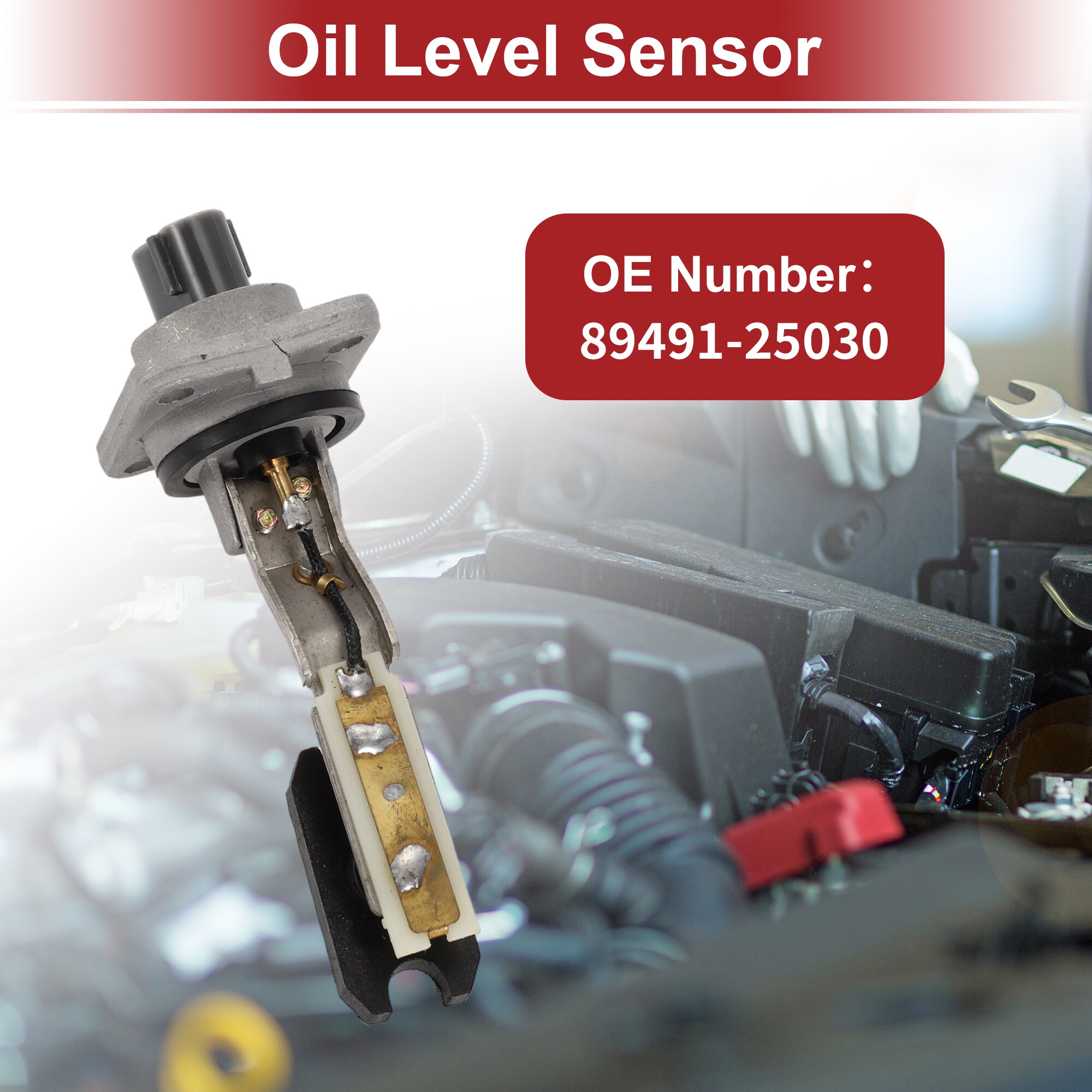 Unique Bargains Engine Oil Level Sensor Oil Levelling Sensor for