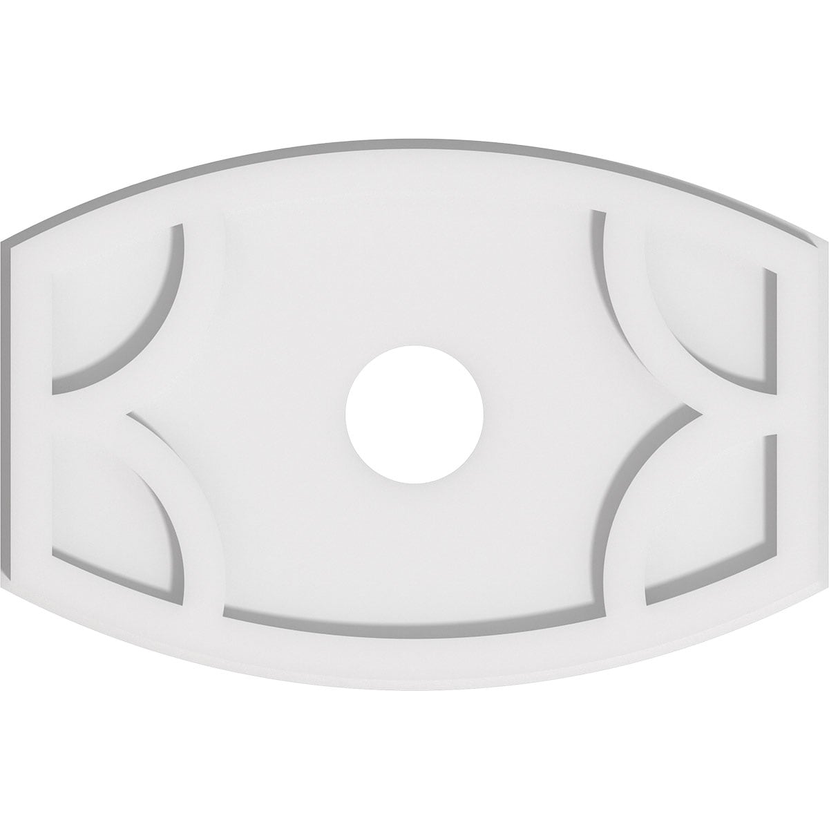 Kailey White PVC Contemporary Ceiling Medallion 18" x 12"