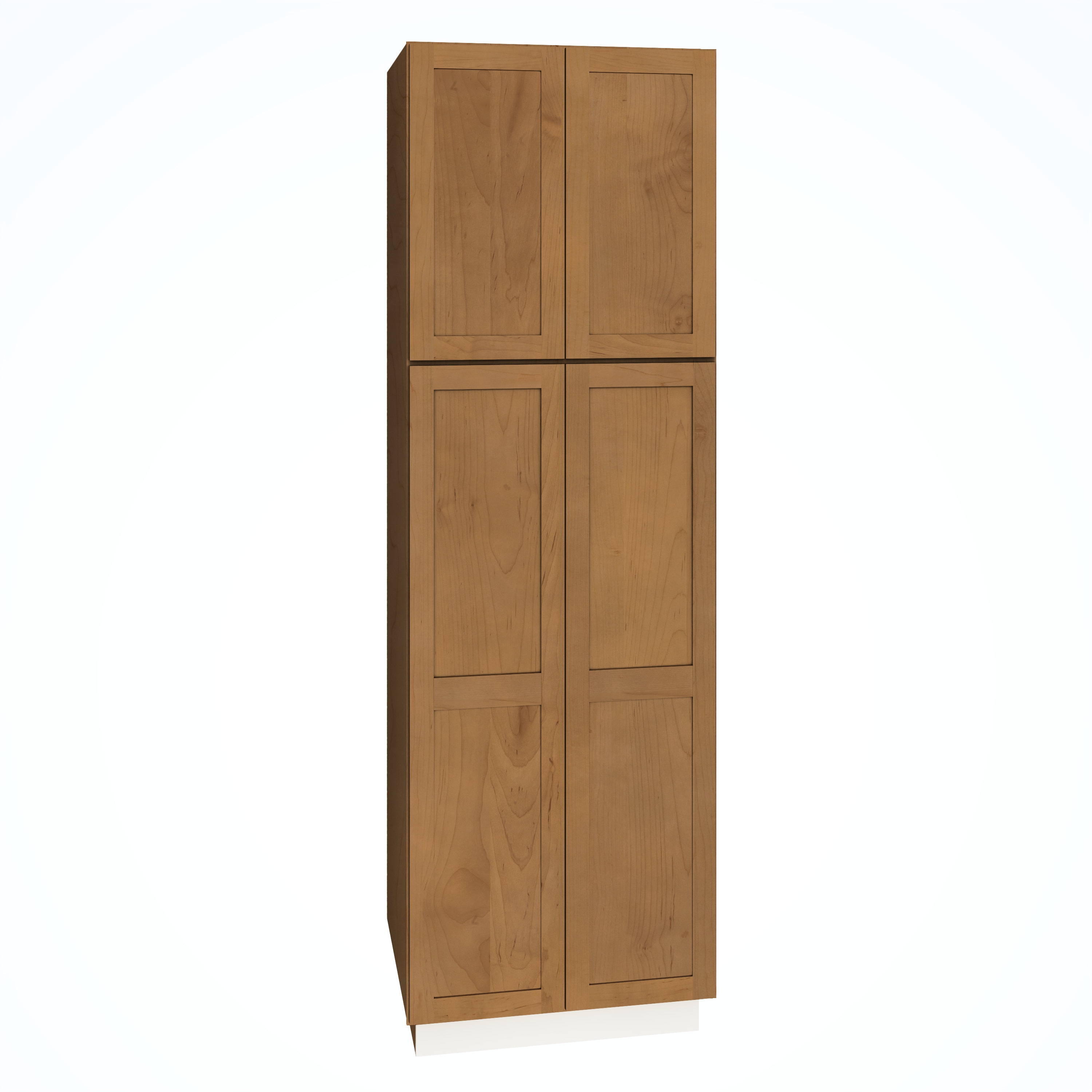 Diamond Express 62L-U309624 Jamestown 30-in W x 96-in H x 24-in D Sahara Brown Pantry Fully assembled Plywood Cabinet (Recessed Panel Shaker)