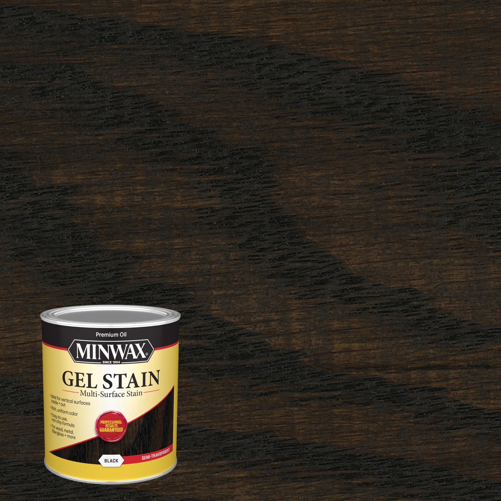 Minwax Gel Stain Oil-Based Black Semi-Transparent Interior Stain (1-Quart)  in the Interior Stains department at