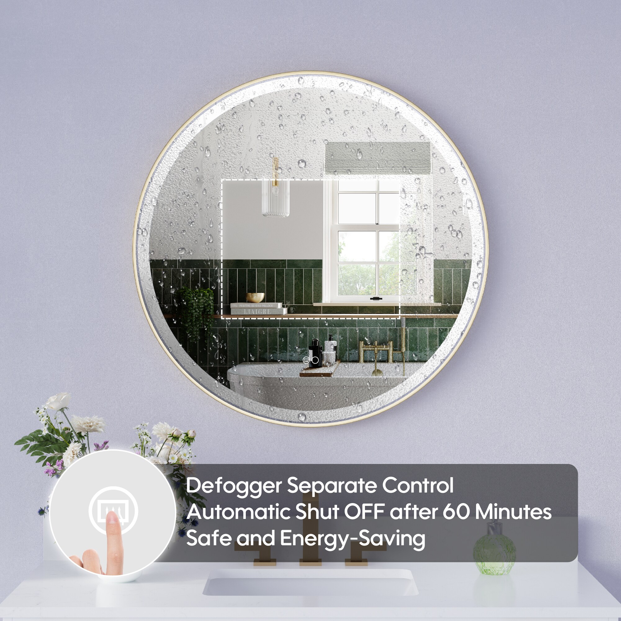 Forclover ALF-9W32RBG Framed-Bath-Mirrors - View #4