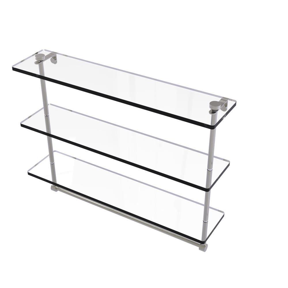 Allied Brass NS-5/22TB-SN Satin Nickel 3 -Tier Wall mount Bathroom Shelf ( 22-in x 18-in x 5-in )
