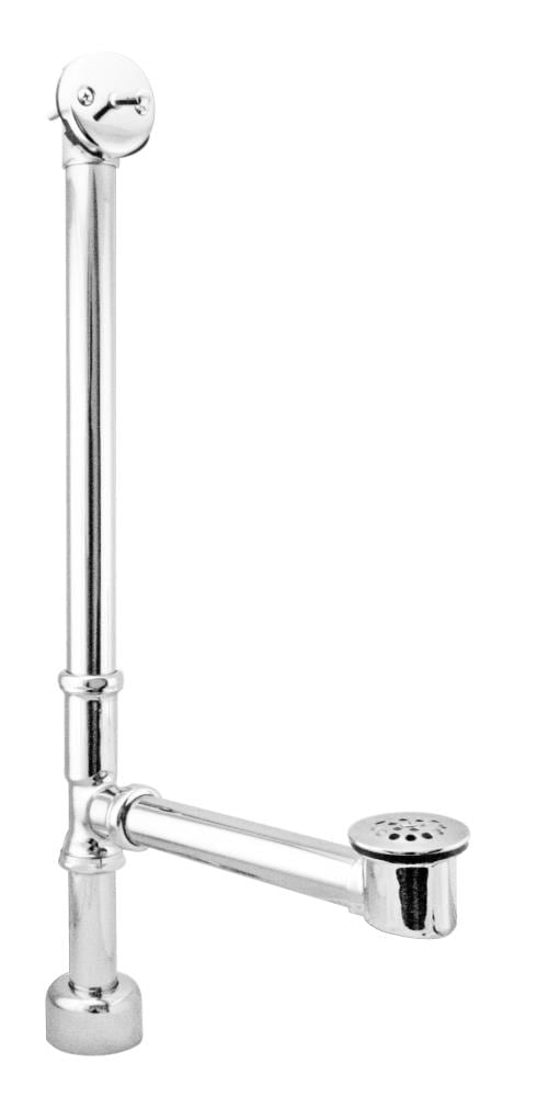 WESTBRASS D3241K-50 Bath Waste and Overflow All Exposed Beehive Grid- 22" Make-up In Powder Coat White
