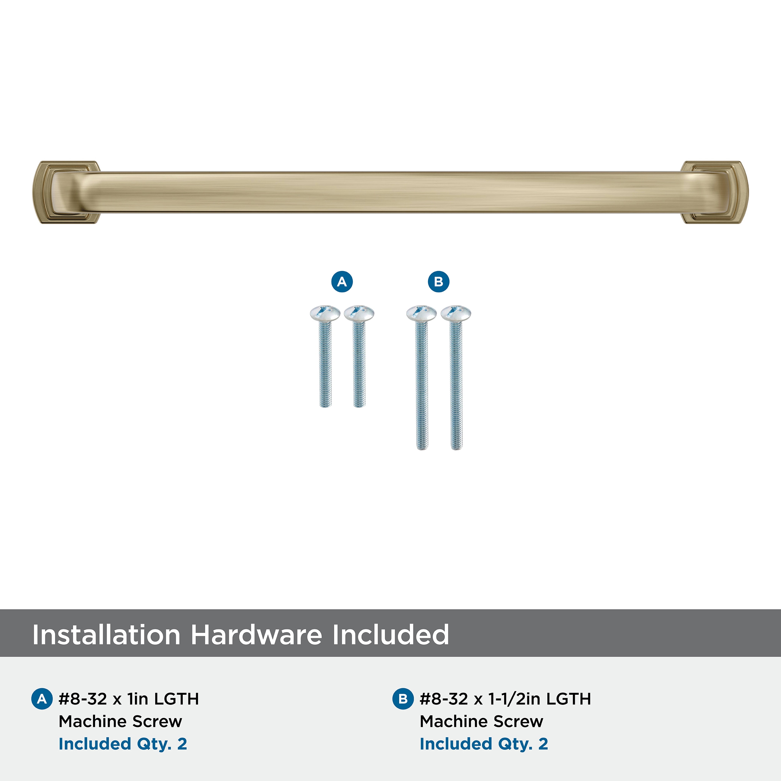 Golden Champagne 7-9/16" Modern Industrial Cabinet Pull