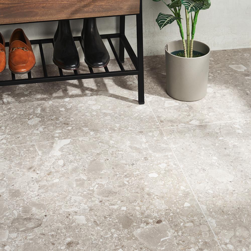 Artmore Tile Venitia Taupe 24-in x 24-in Matte Porcelain Stone Look ...