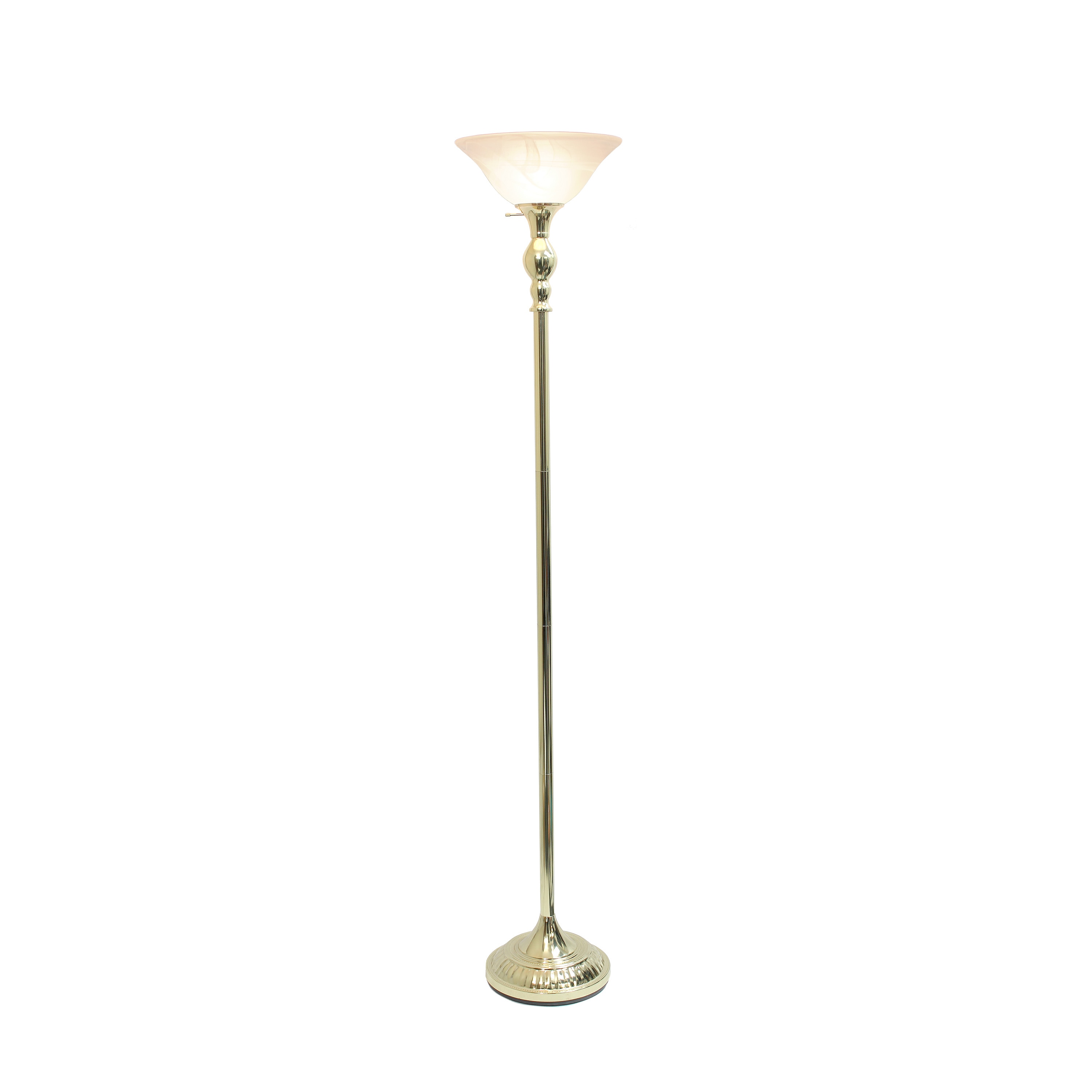 simple designs 1 light stick torchiere floor lamp