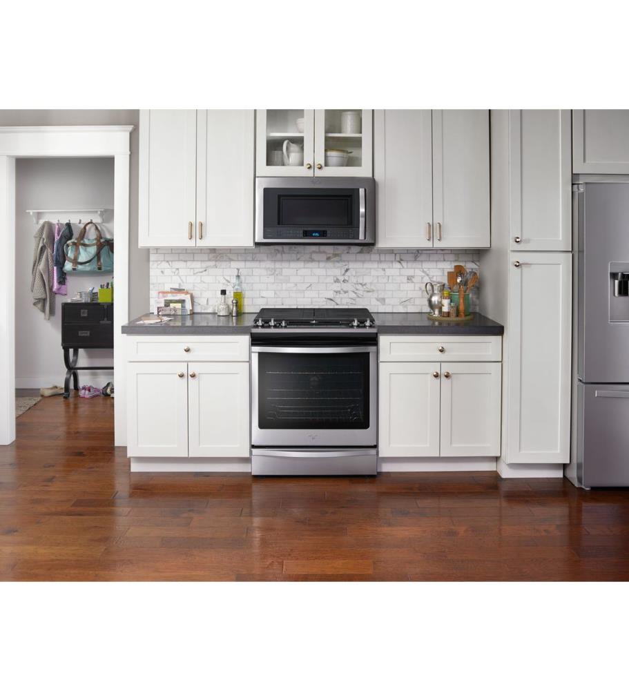 Whirlpool 30-in 5 Burners 5.8-cu ft Self-cleaning Convection Oven Slide ...