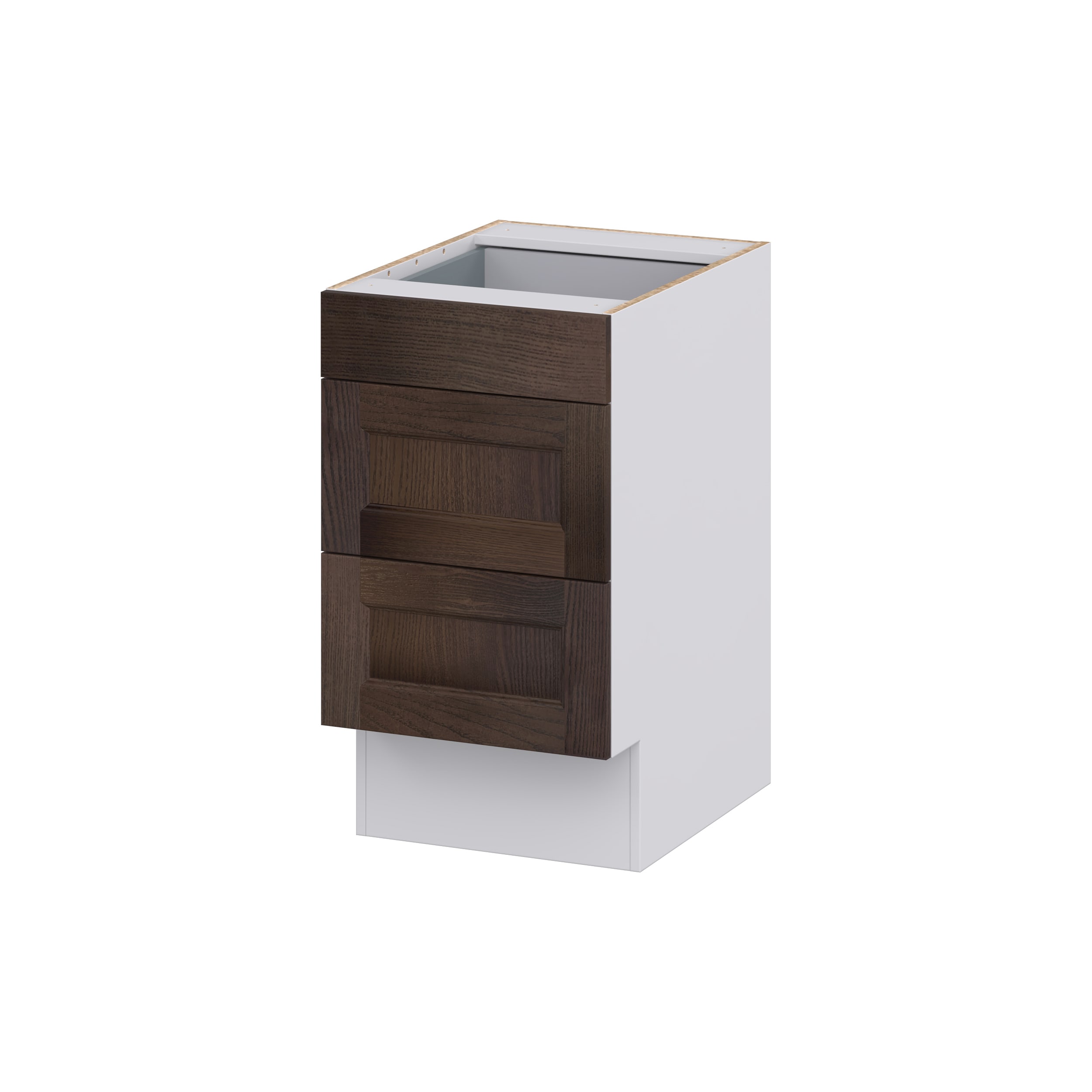 Hugo&Borg Beaumont 18-in W x 32.5-in H x 24-in D Slate Gray 3-Drawer Base Fully Assembled Cabinet (Recessed Panel Style)