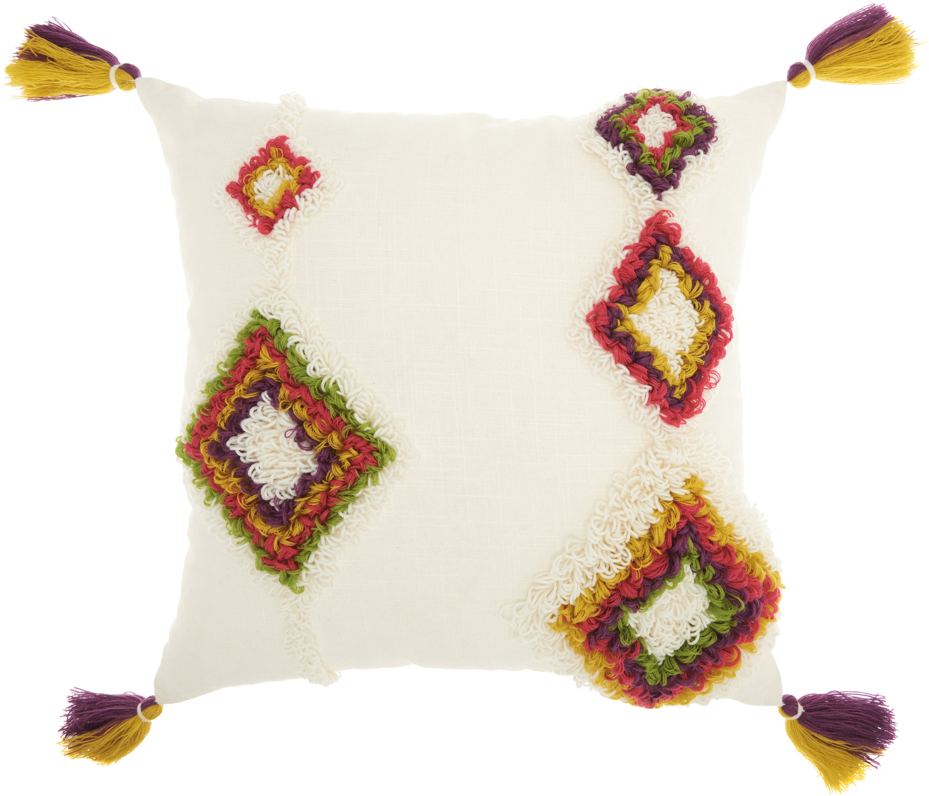 Mina Victory 798019072414 Lifestyles 22-in x 22-in Blue Square Indoor Decorative Pillow