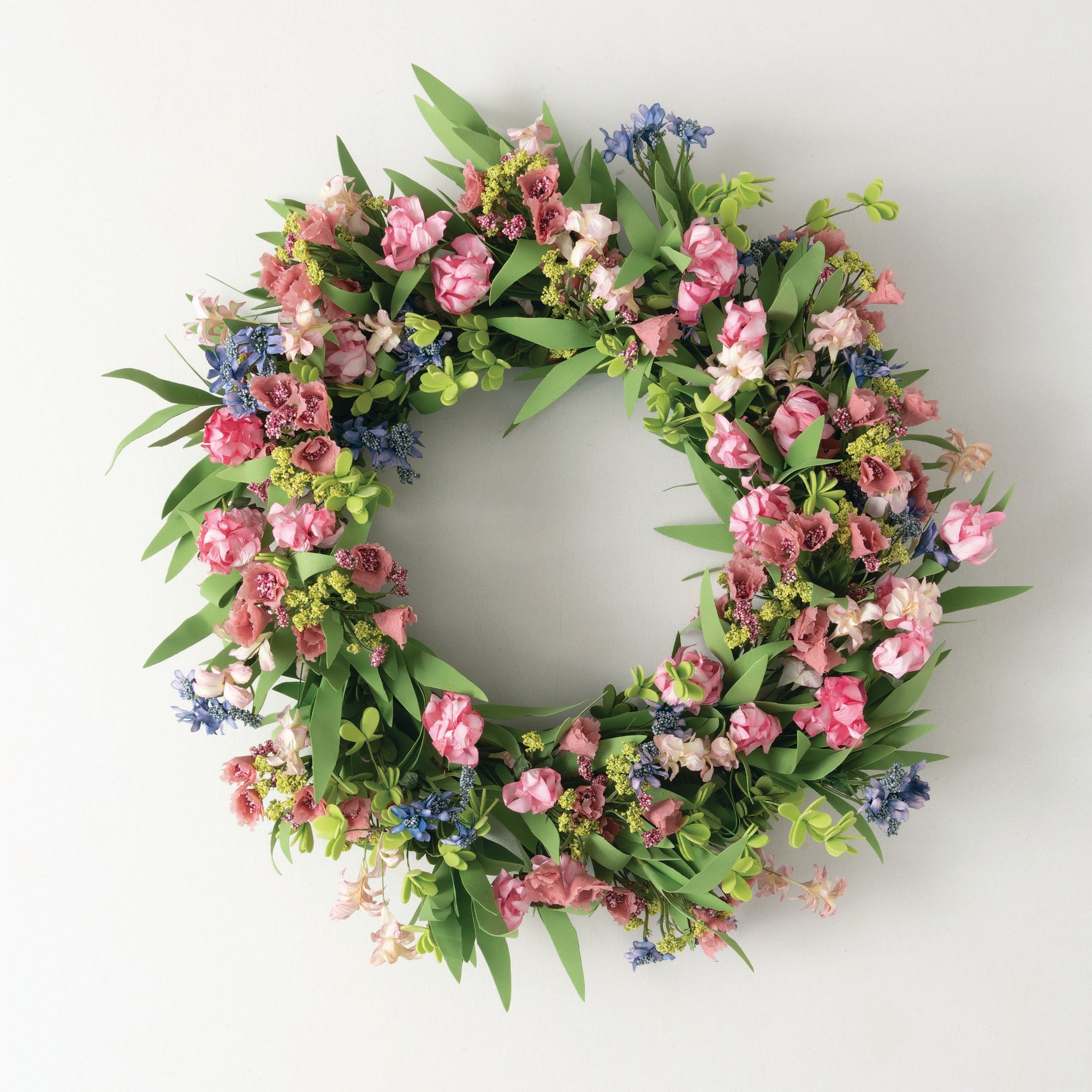 Sullivans MSWR 22-Inches Pink Indoor Hanging Wreath Artificial wreath