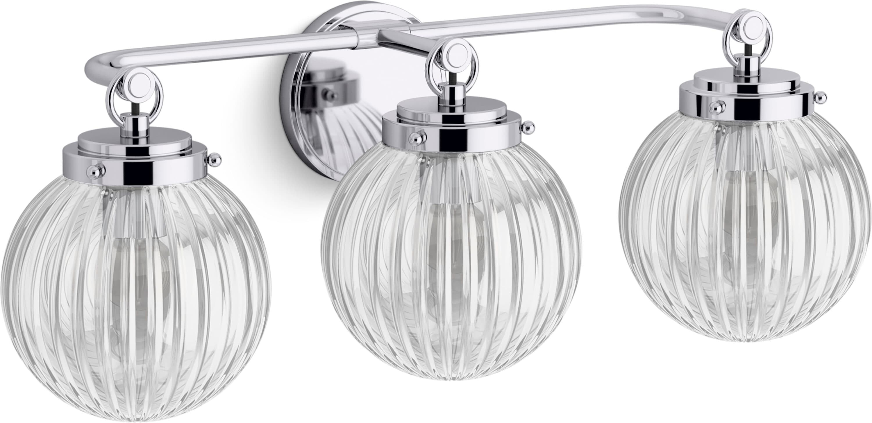 KOHLER 32254-SC03-CPL Embra by Studio McGee 24.69-in W 3 -Light Polished Chrome Transitional Wall Sconce