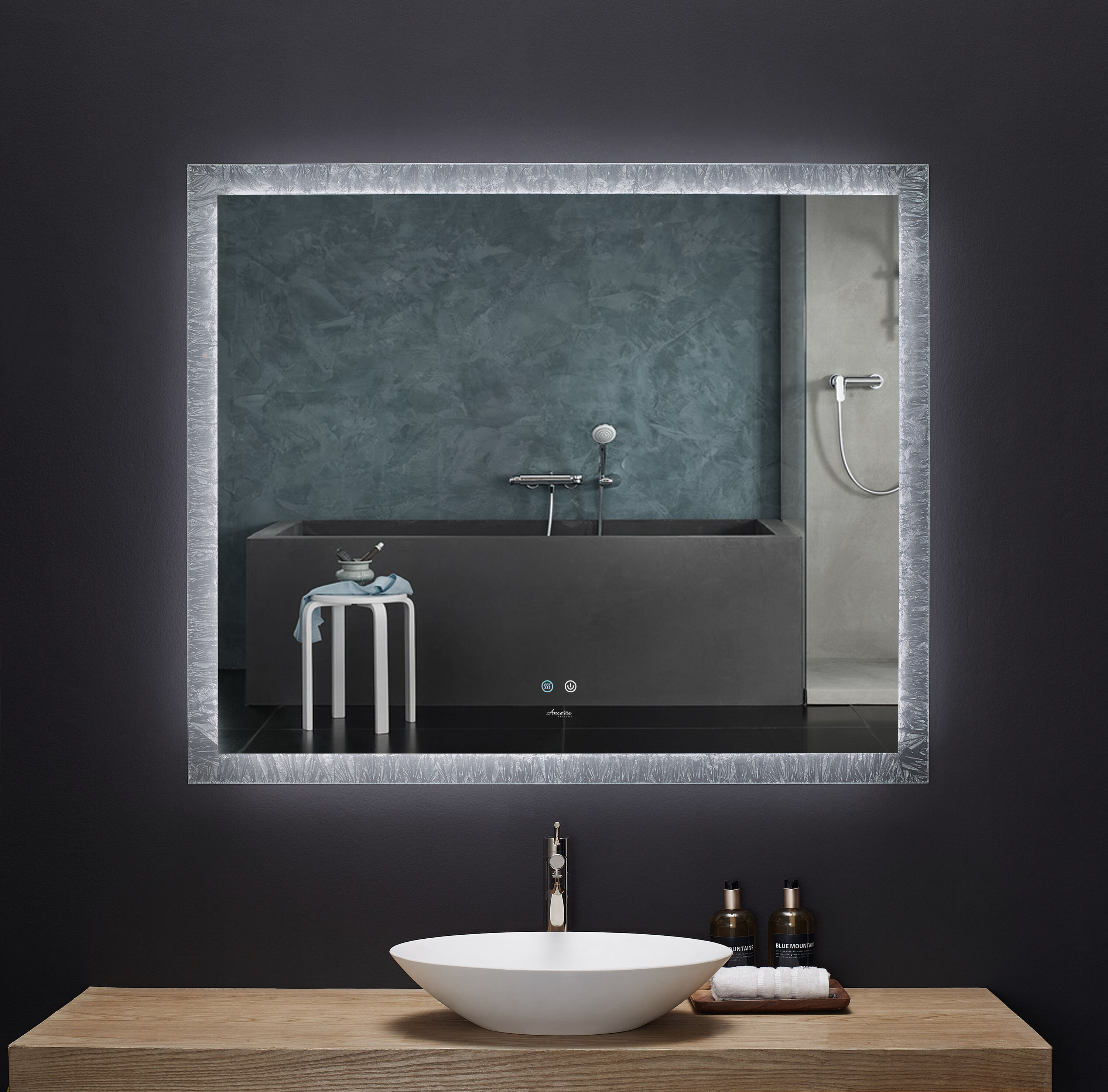 Ancerre Designs LEDM-FRYSTA-48 Framed-Bath-Mirrors - View #4