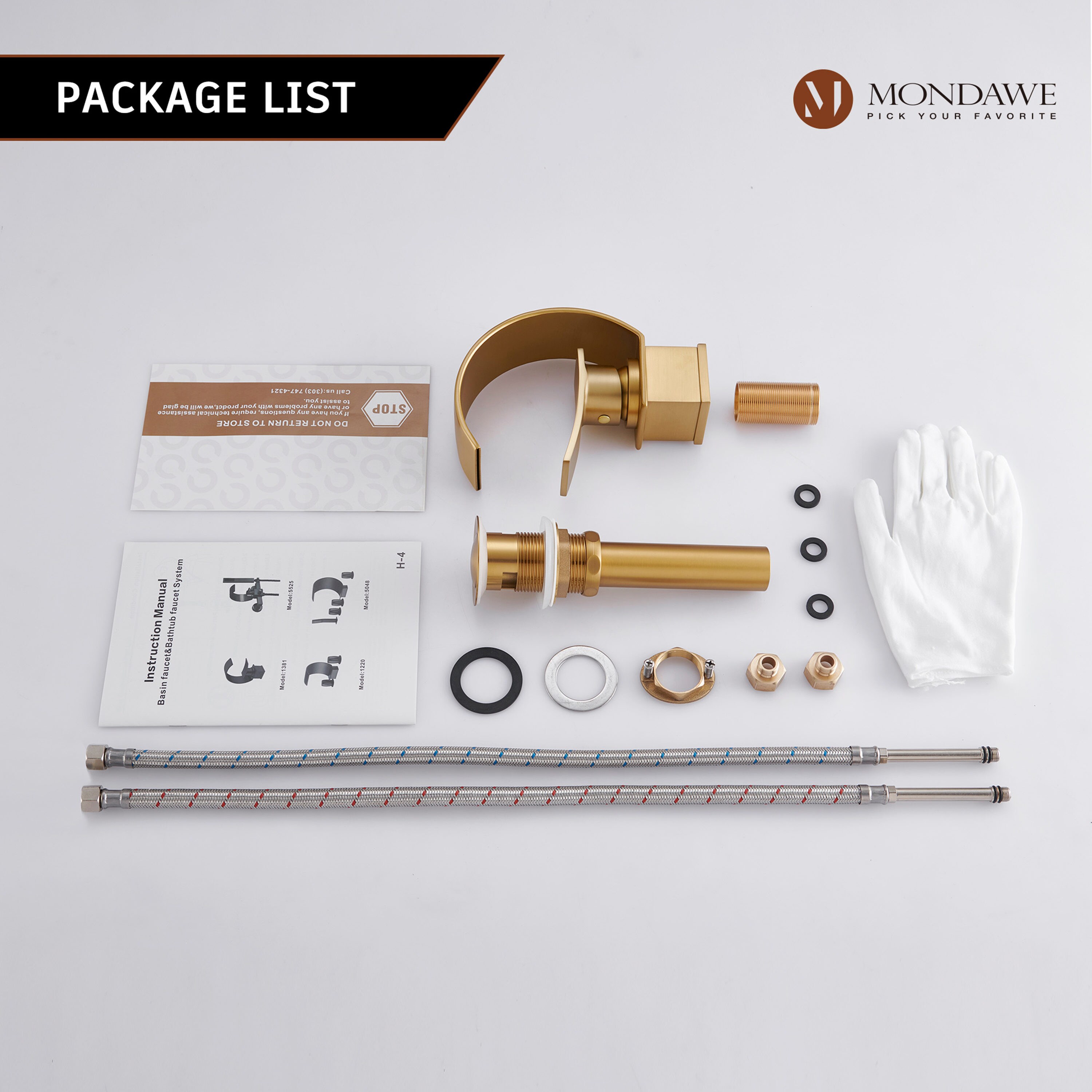 Mondawe WF1370G-2BG Lavatory-Faucets - View #6