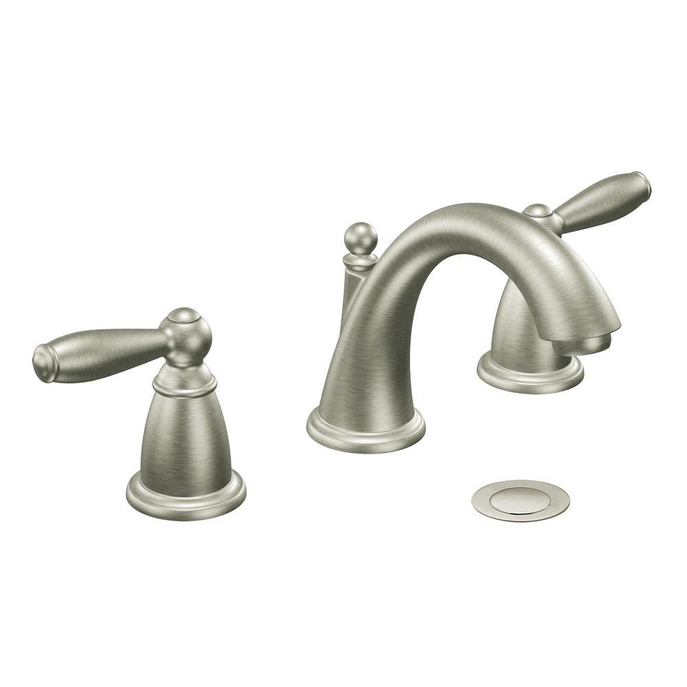 Moen Brantford Brushed Nickel Widespread 2-handle WaterSense