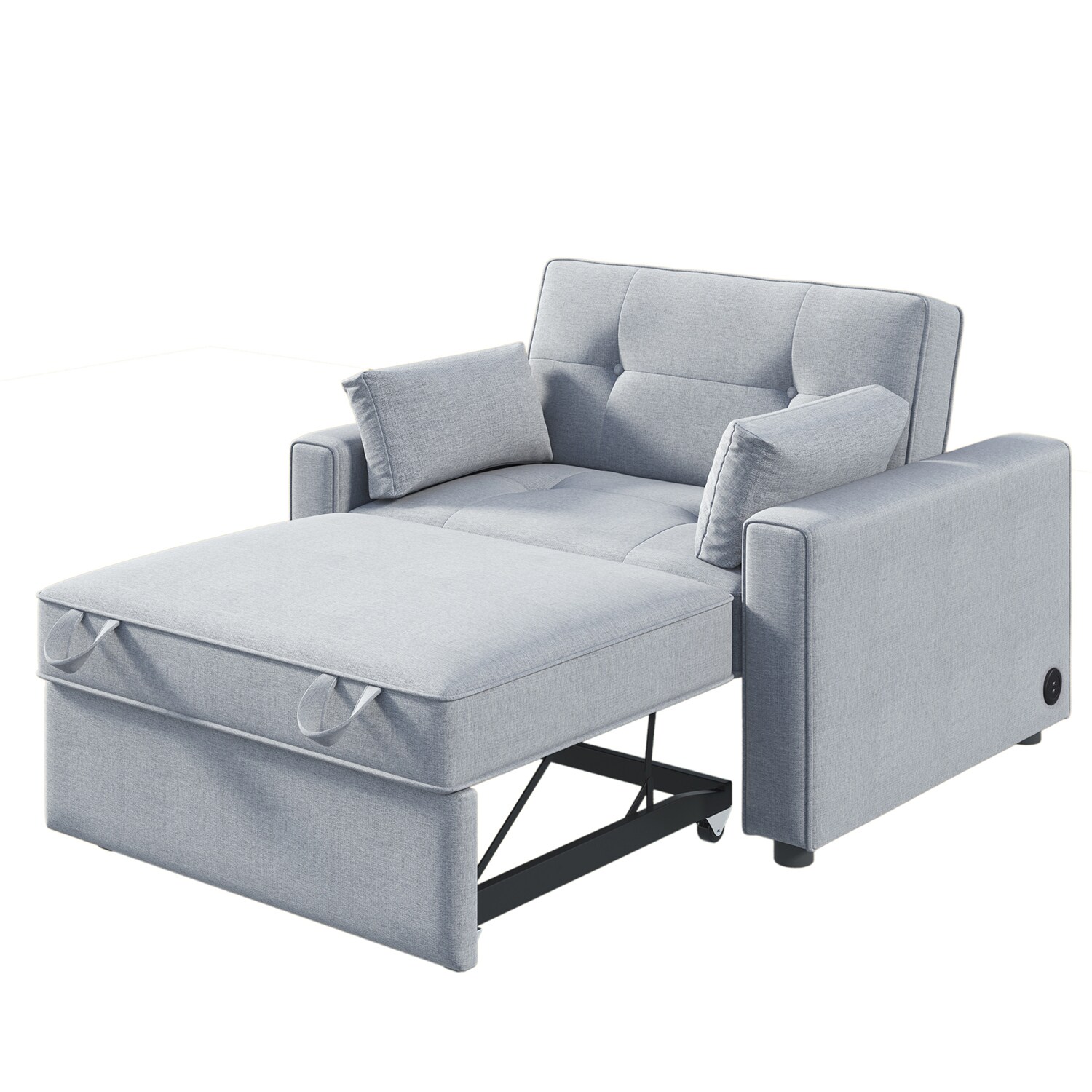 SINOFURN Country Gray Linen Sleeper in the Couches, Sofas & Loveseats ...