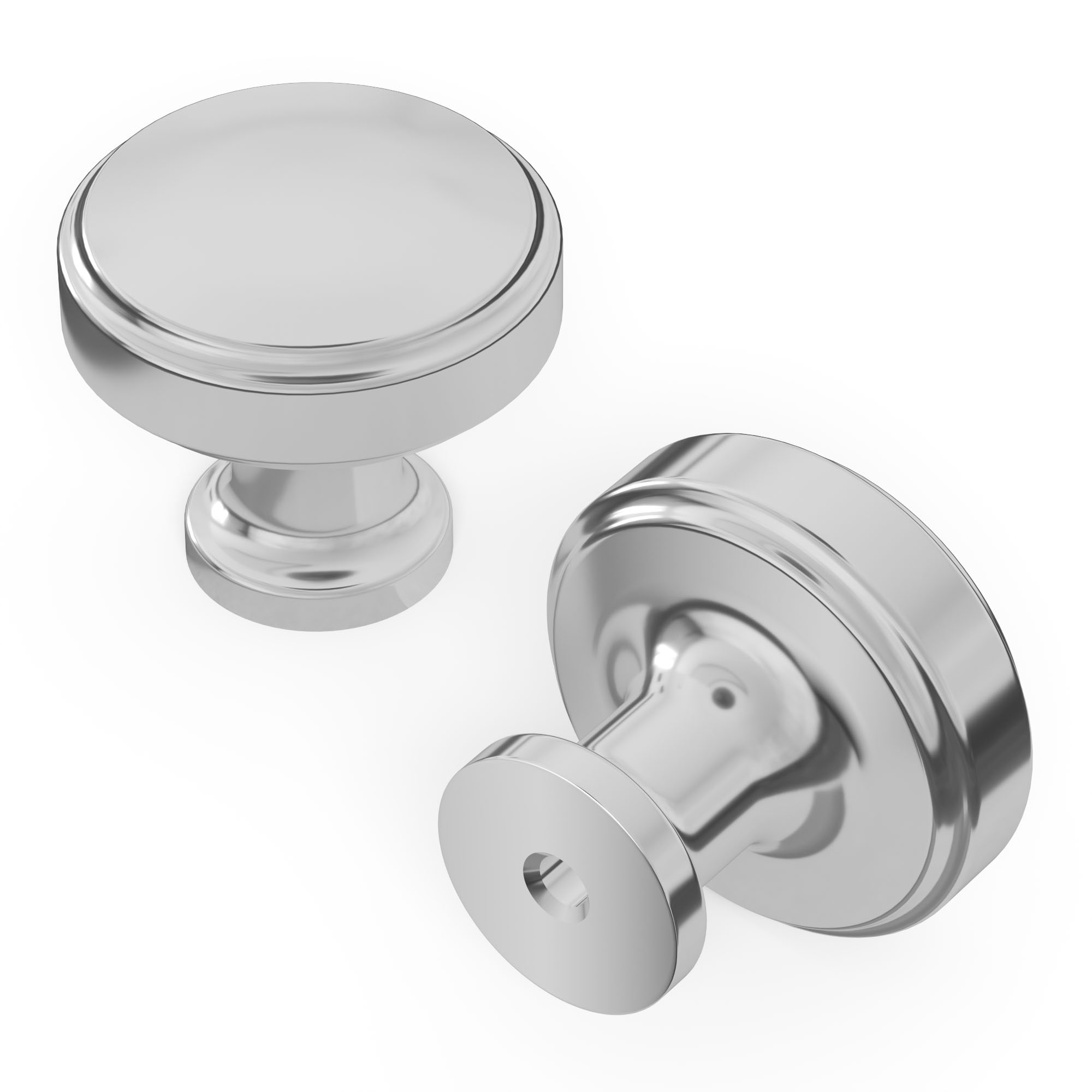 Hickory Hardware H077849CH Piper 1-1/4-in Chrome Mushroom Modern Cabinet Knob