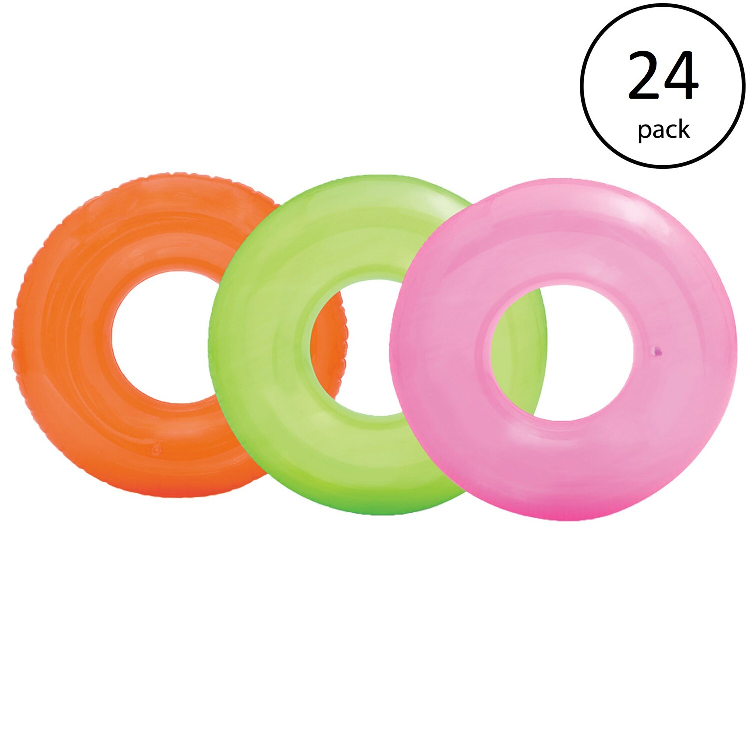 30-Inch Inflatable Bright Yellow Swim Ring Tube Pool Float for