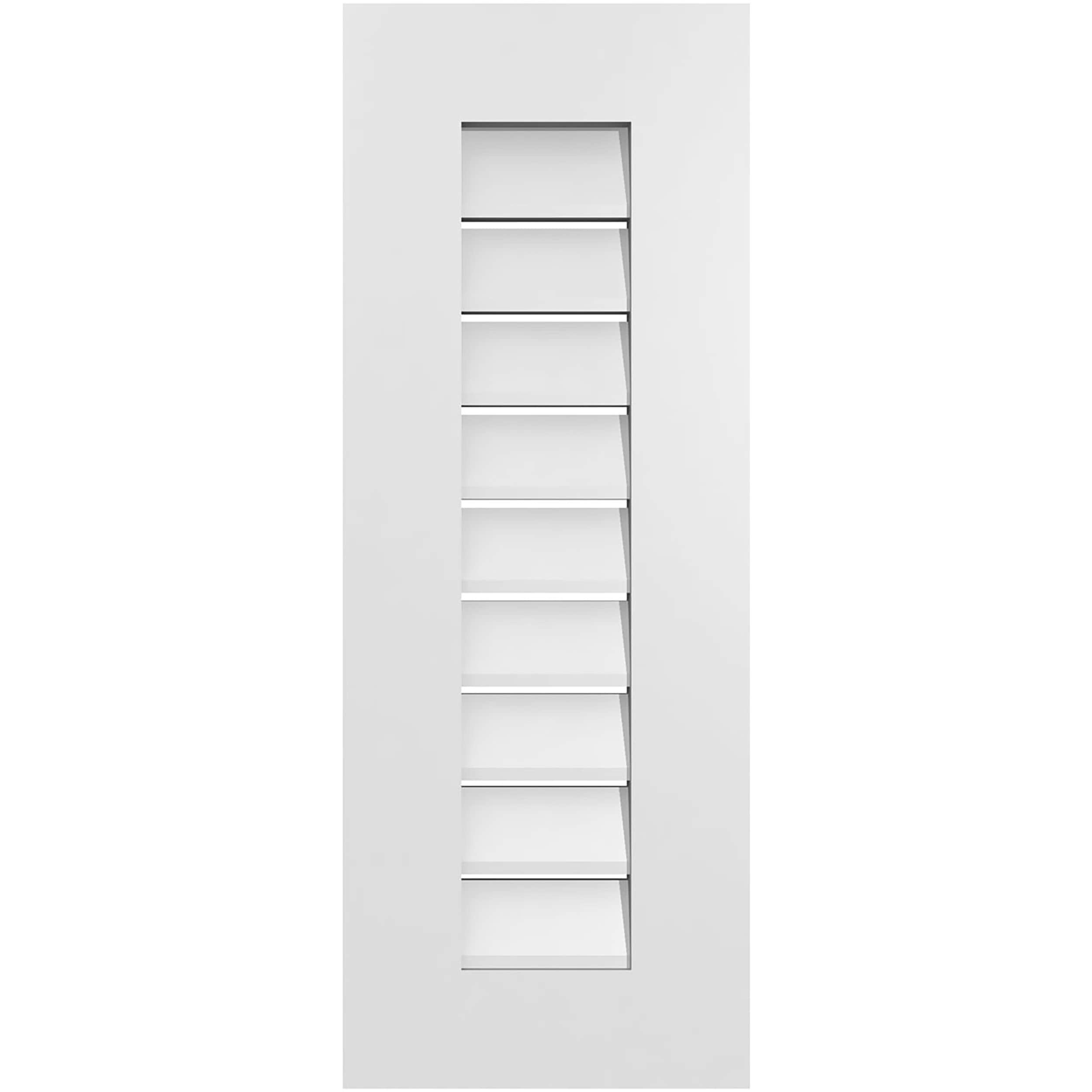 Ekena Millwork GVPVE12X3201SF 12-Inches x 32-Inches Off-white Rectangle PVC Gable Louver Vent