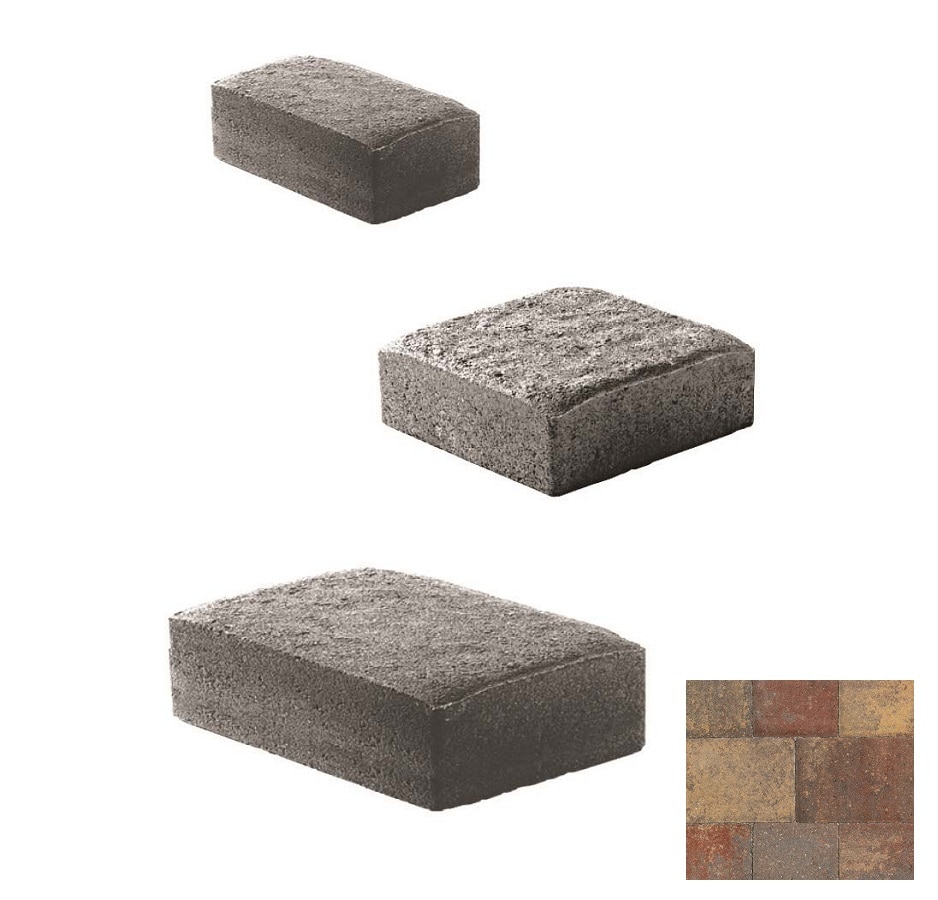 Oldcastle 10502594 Cambridge Cobble 6-in L x 6-in W x 2-in H Tuscany Concrete Patio Kit