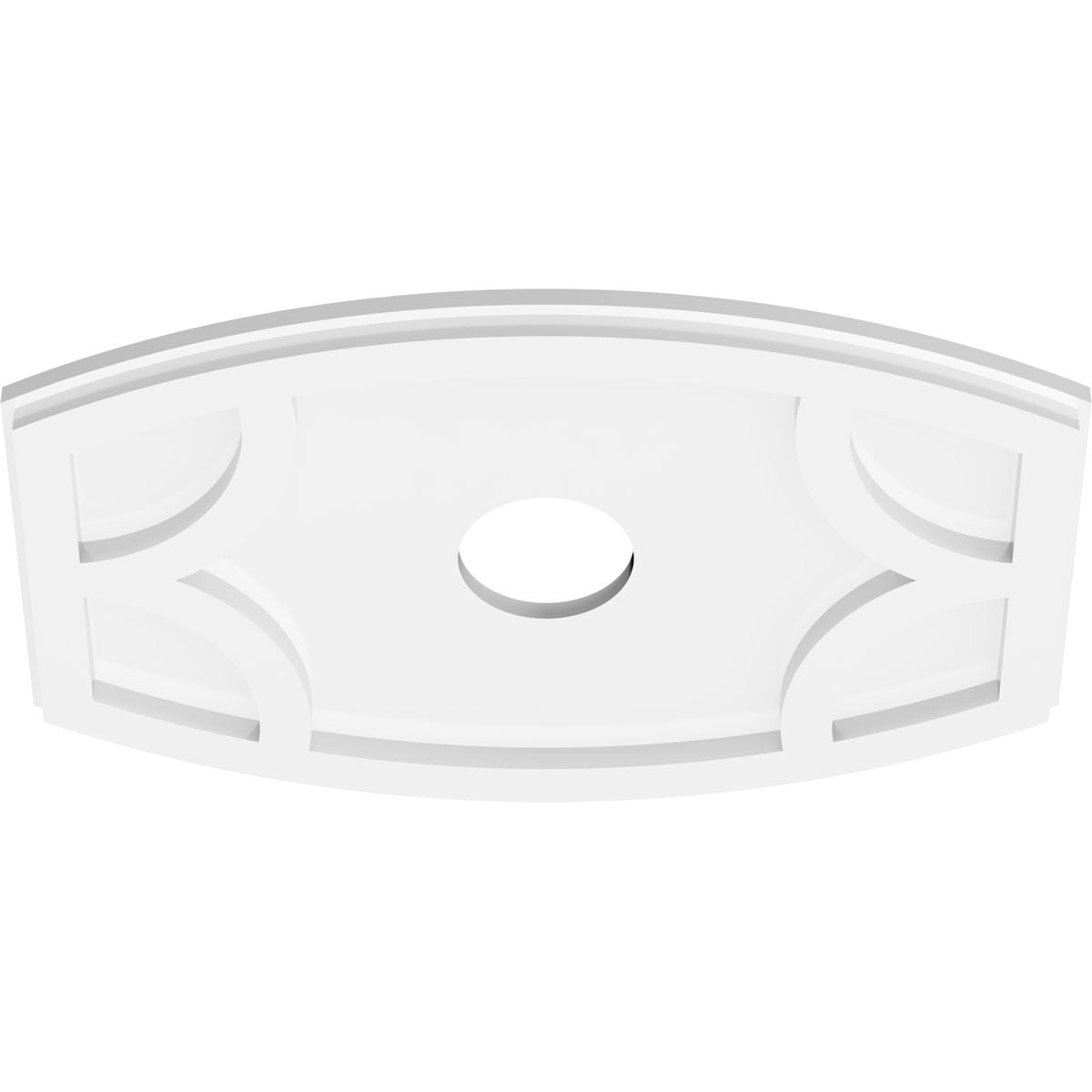 Kailey White PVC Contemporary Ceiling Medallion 18" x 12"
