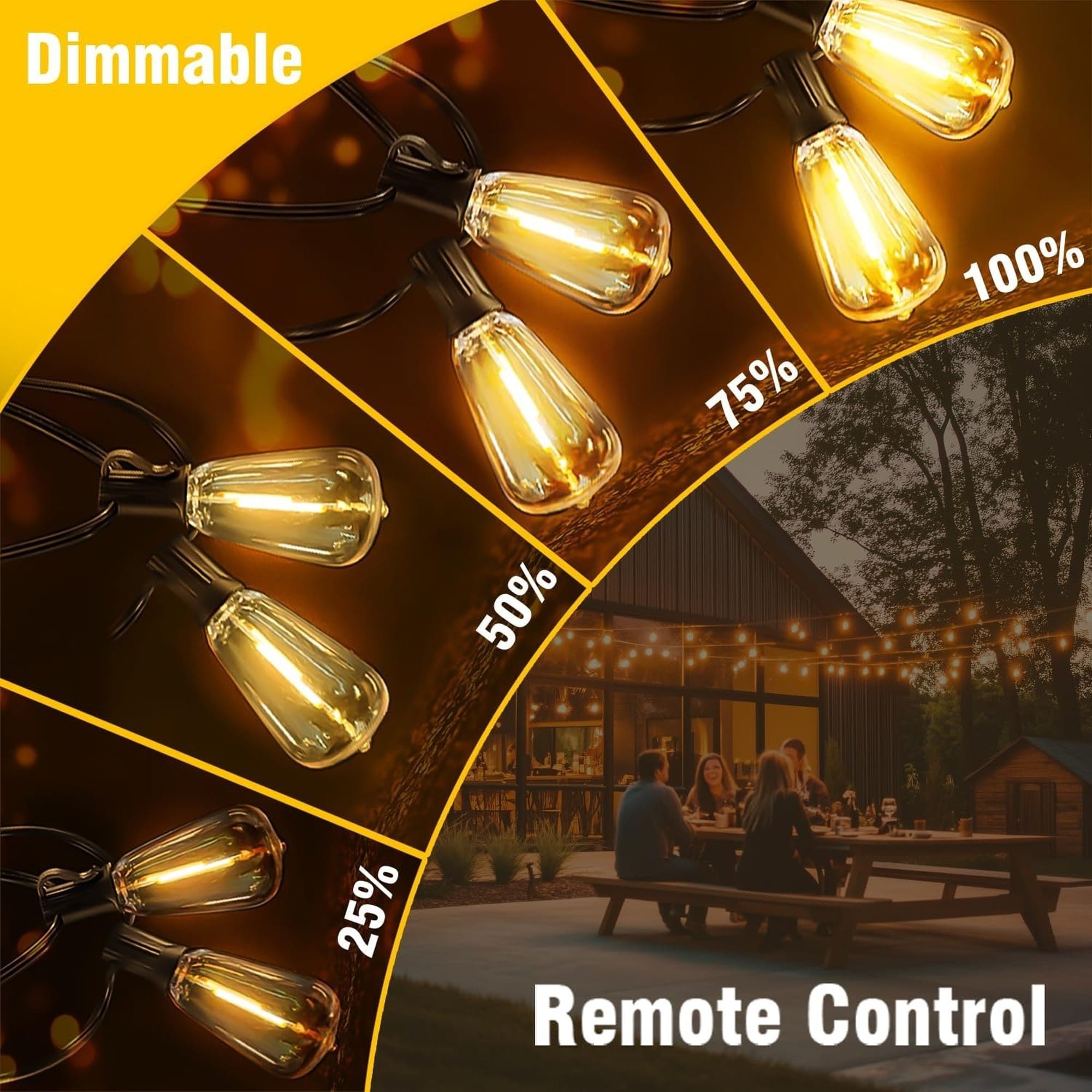 Angel Sar L2FHA526STLT14 Patio-String-Lights - View #3