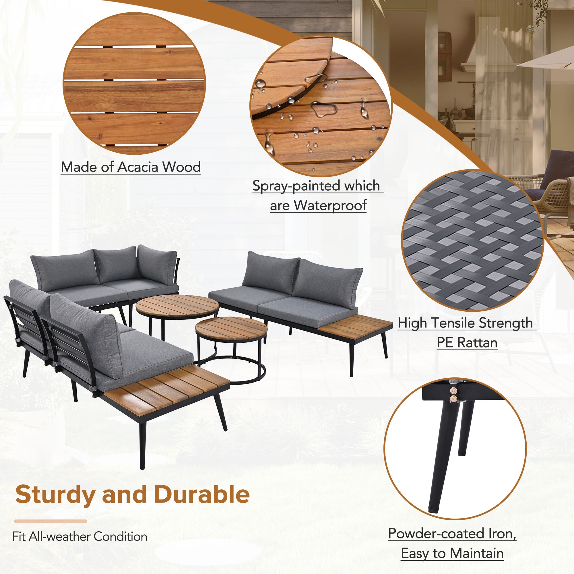 ModernLuxe L-TM000001AAE Patio-Conversation-Sets - View #6