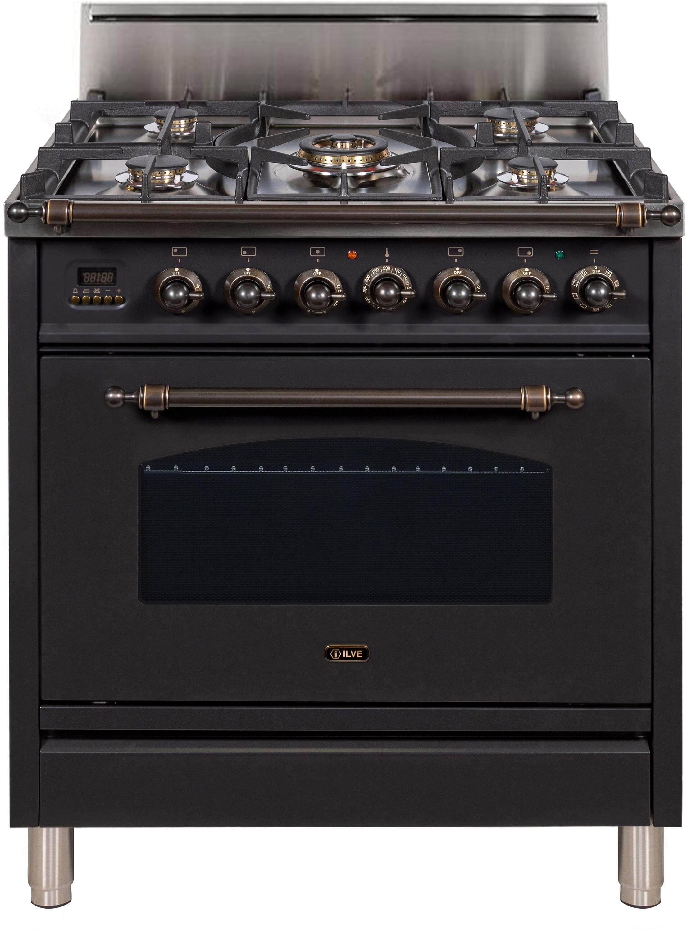 Ilve Nostalgie 30 In 5 Burners 2 7 Cu Ft Self Cleaning Convection Oven