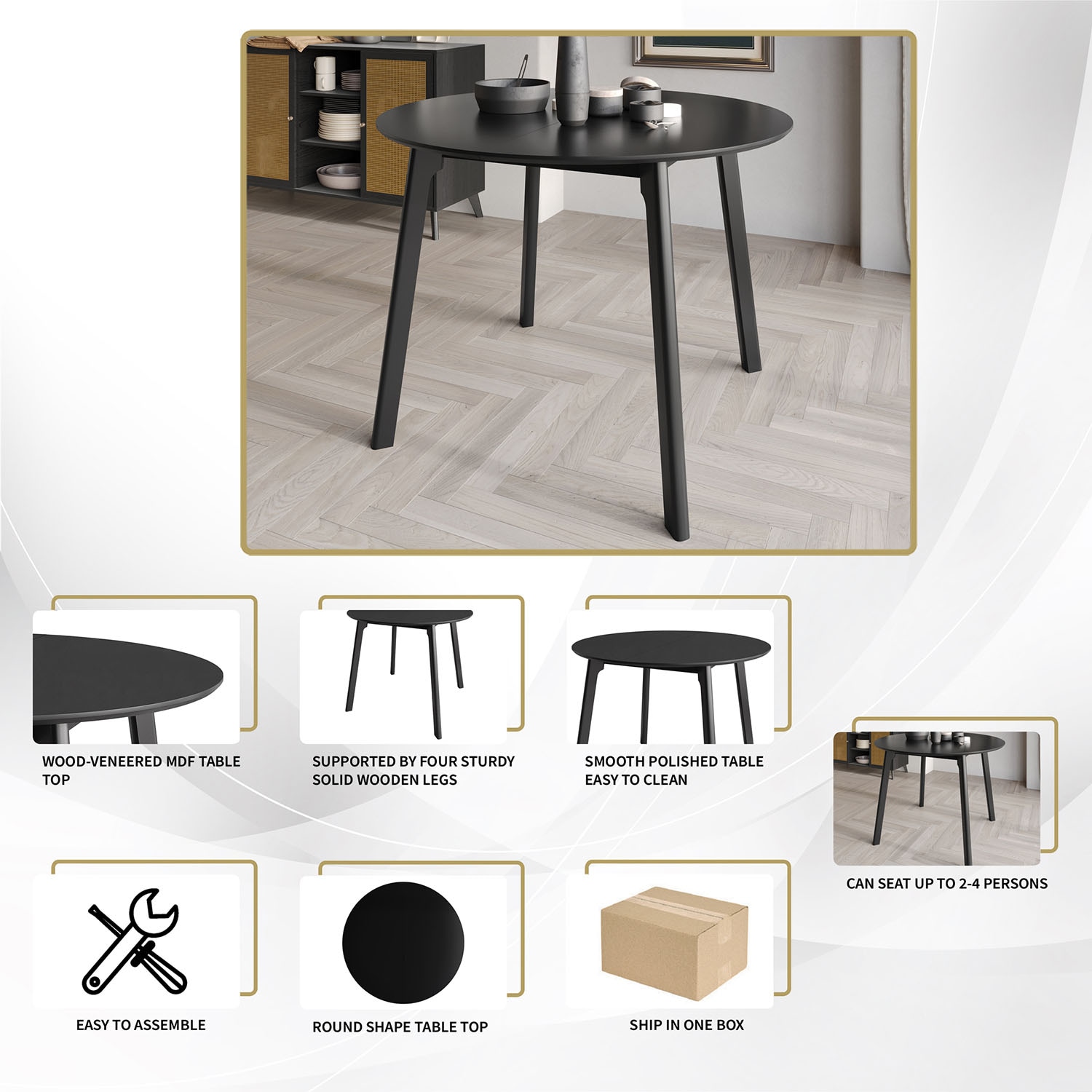CasePiece C3085US-BG-LN-BK-C3 Dining-Sets - View #12