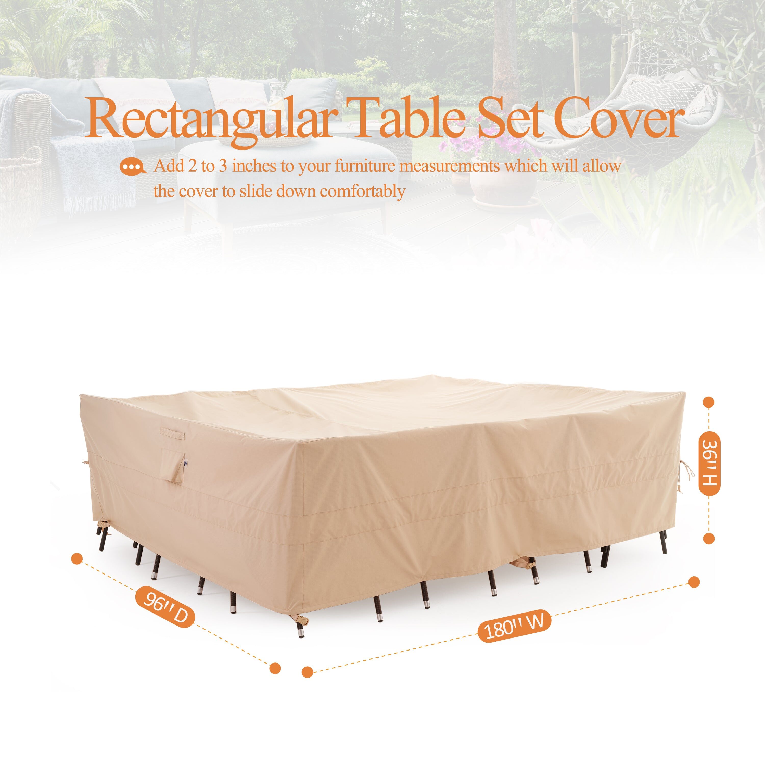 WJ-X3 WJ-X3-M45 Patio-Furniture-Covers - View #2