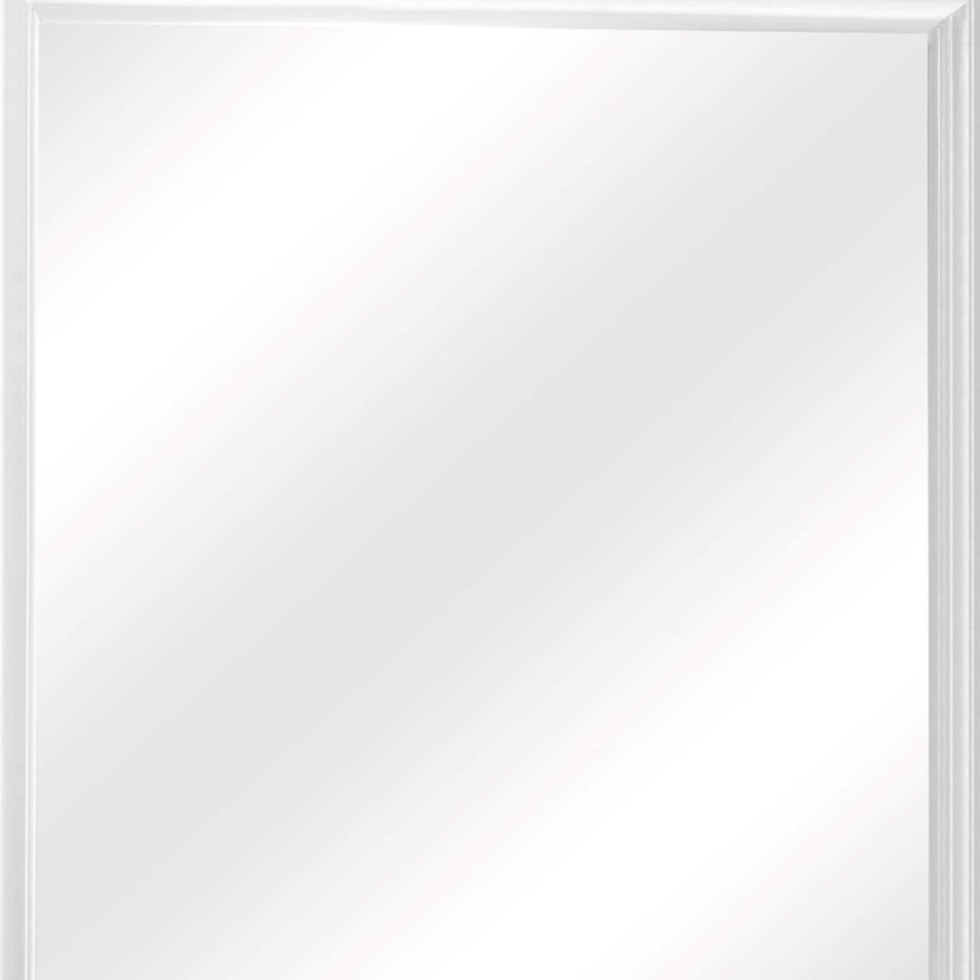 Silver Rectangular Full Length Wood Vanity Mirror