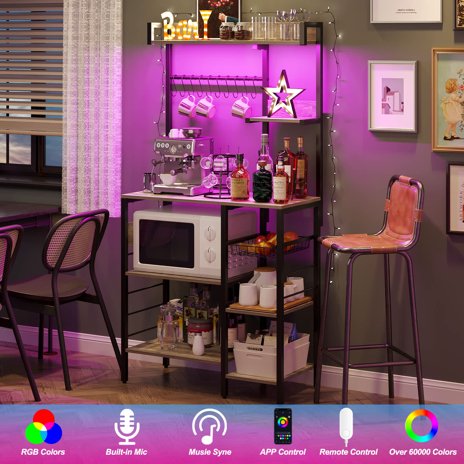 WhizMax 1GGL-PHO-1551SMMK Dining-Kitchen-Storarge - View #2