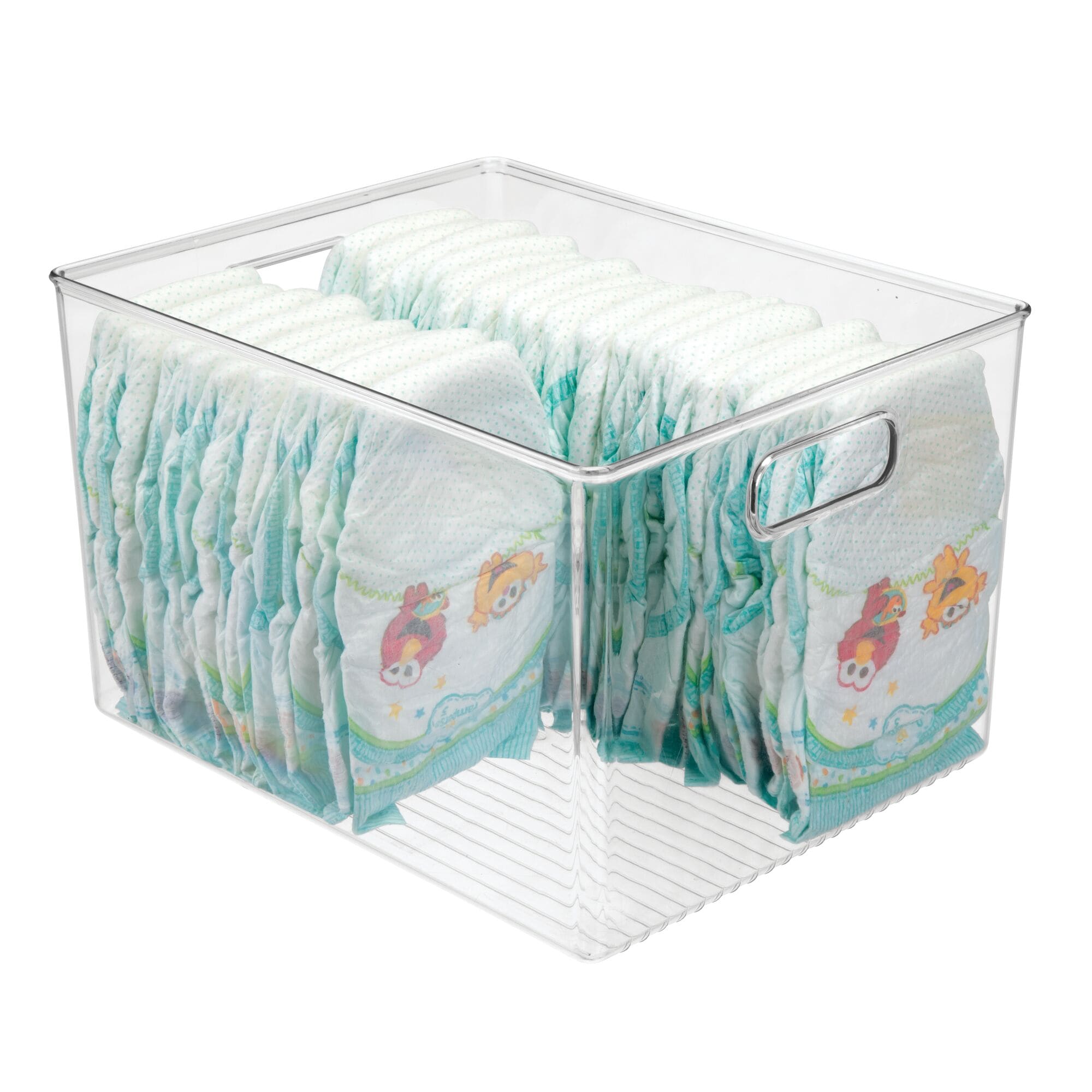 Style Selections 12-in W x 12-in H x 12-in D Clear Plastic Bin in the