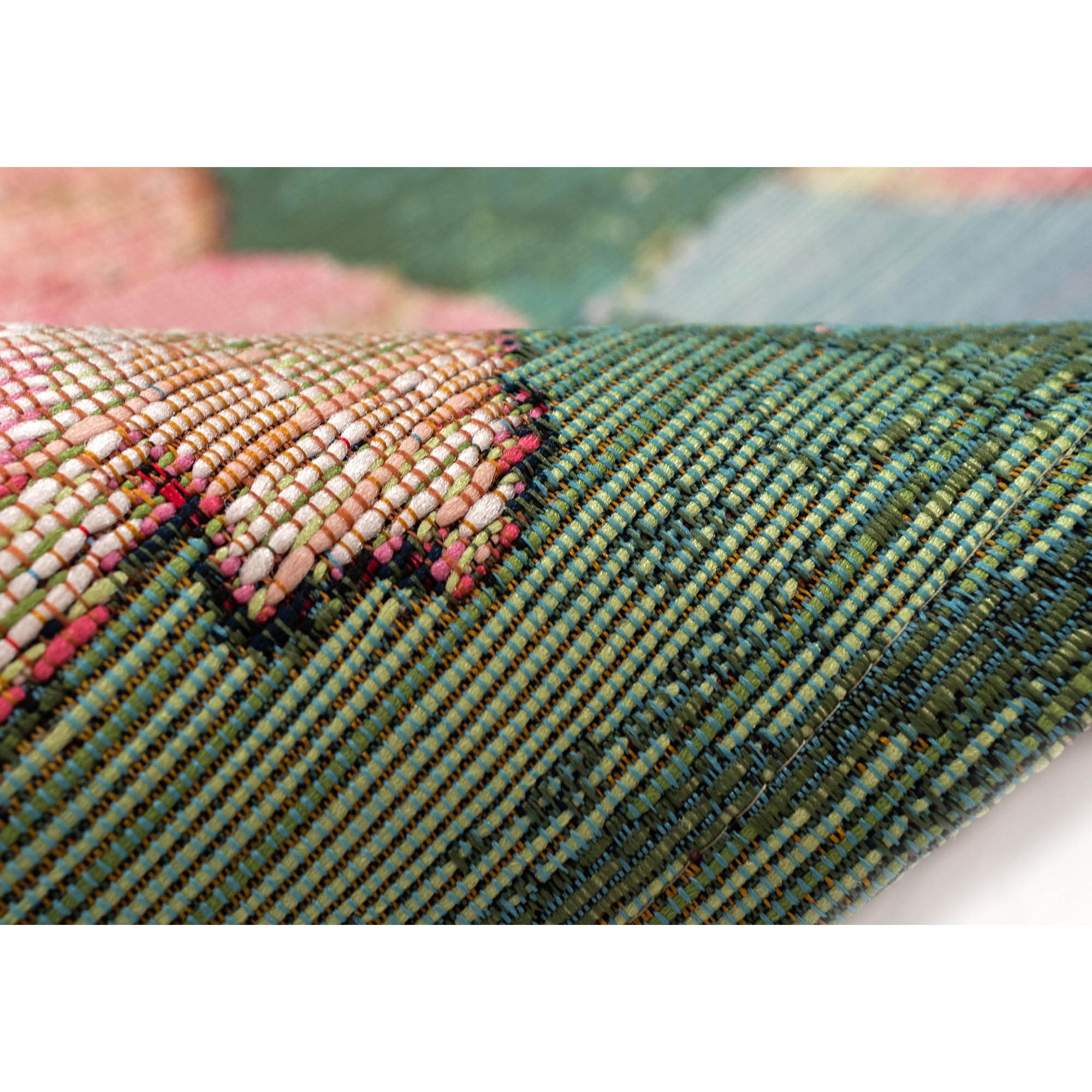 Tropical Leaves & Leopard Print 8' x 10' Indoor/Outdoor Rug