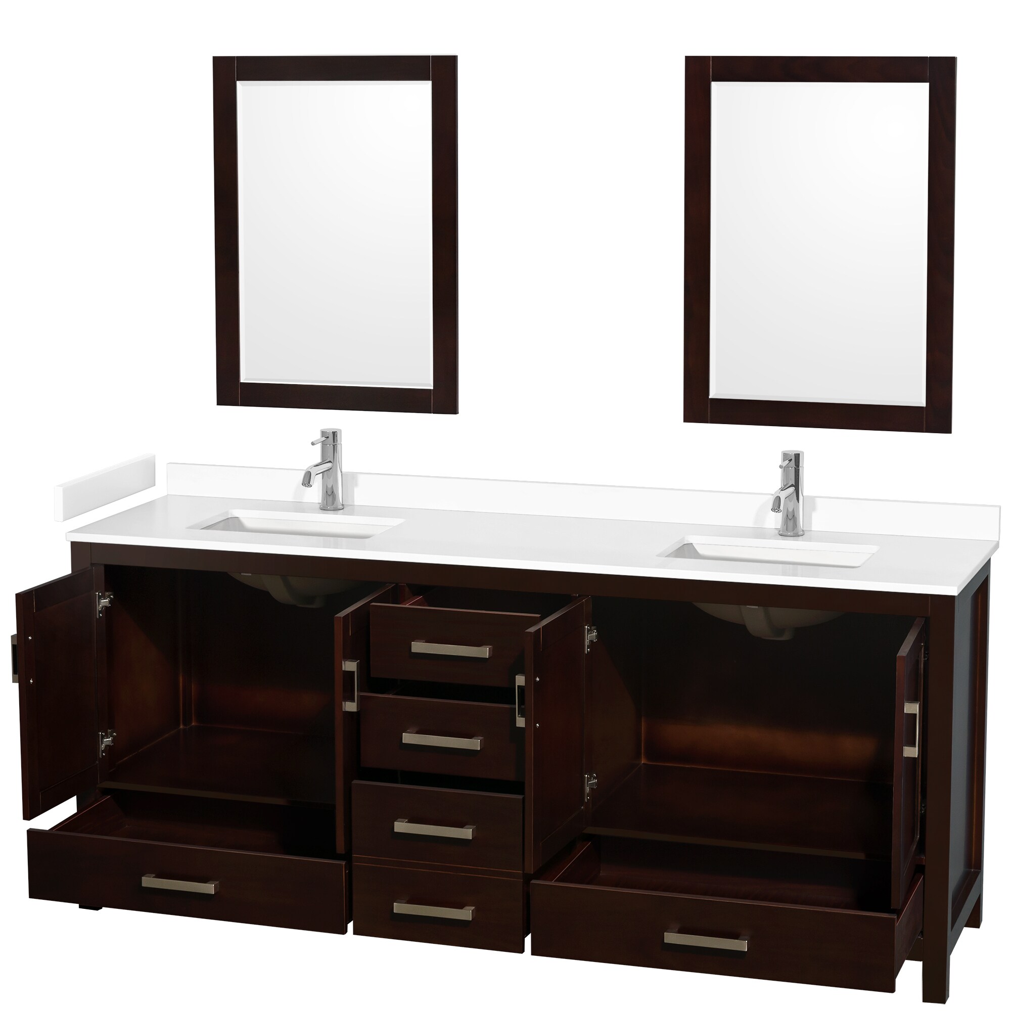 Wyndham Collection WCS141480DESWCUNSM24 Bath-Vanity-Combo - View #2