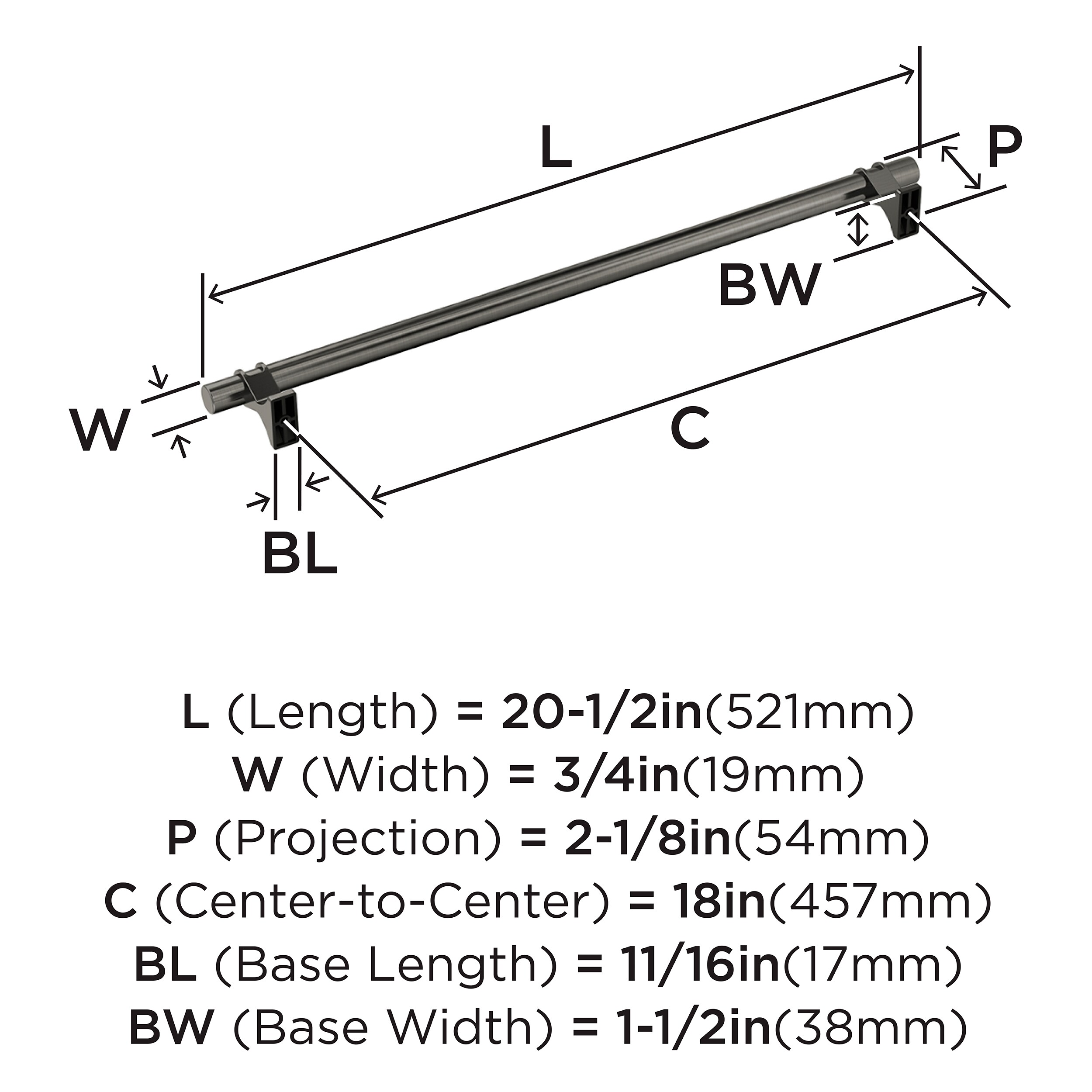 Amerock BP36699GM Cabinet-Pulls - View #3