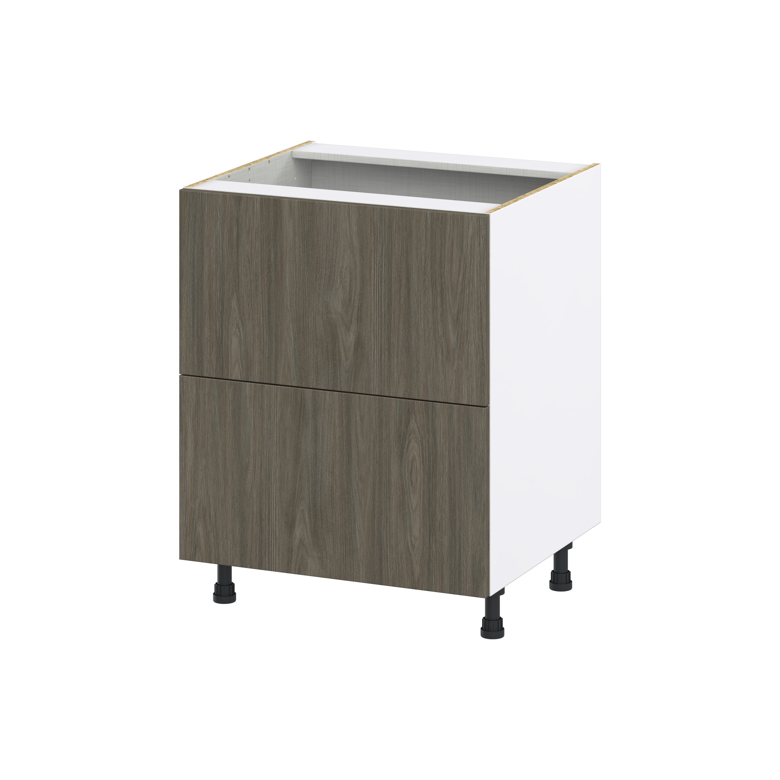 Hugo&Borg Savane 24-in W x 34.5-in H x 24-in D Textmel 2-Drawer Base Fully Assembled Cabinet (Flat Panel Style)