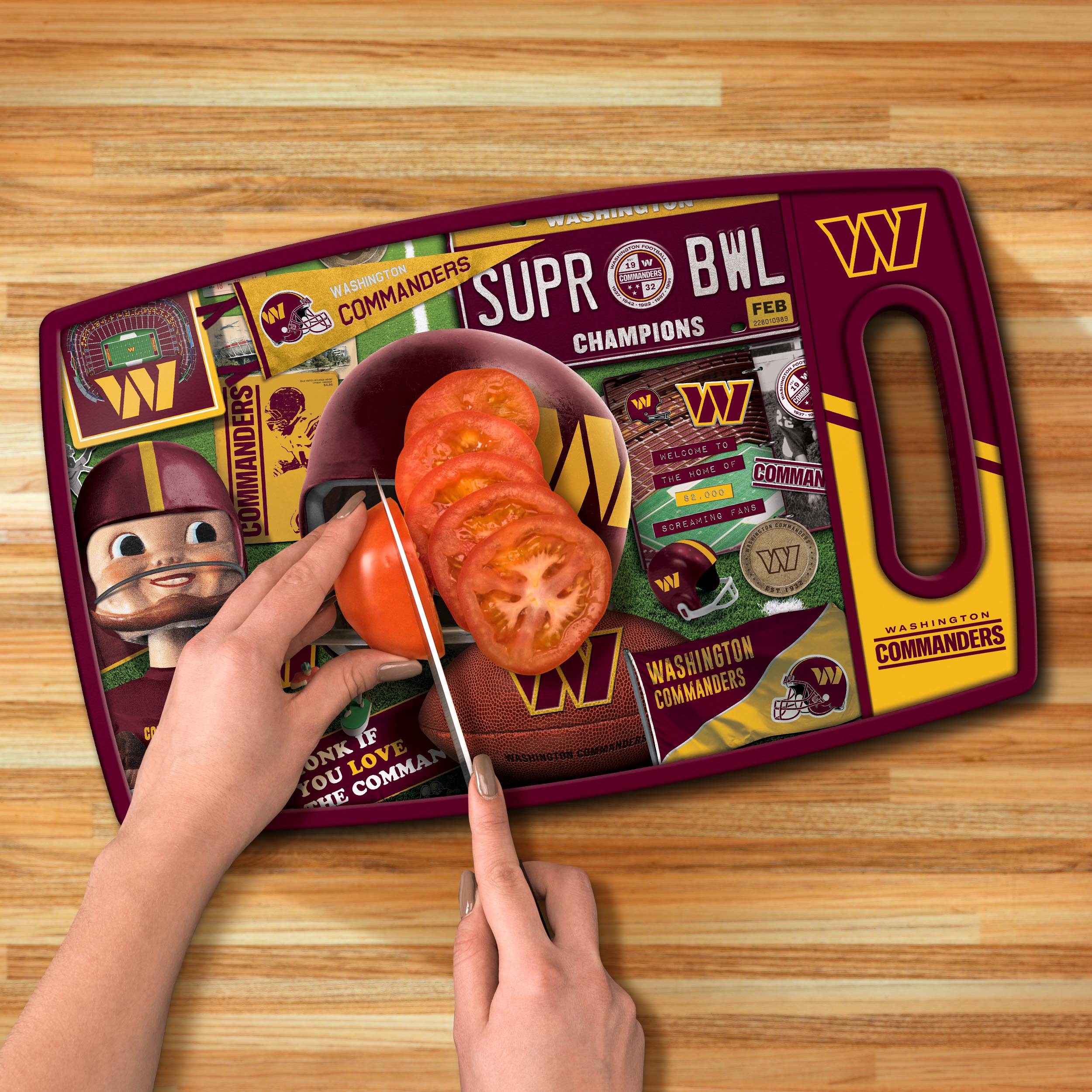 Officially Licensed NFL Washington Commanders Logo Cutting Board