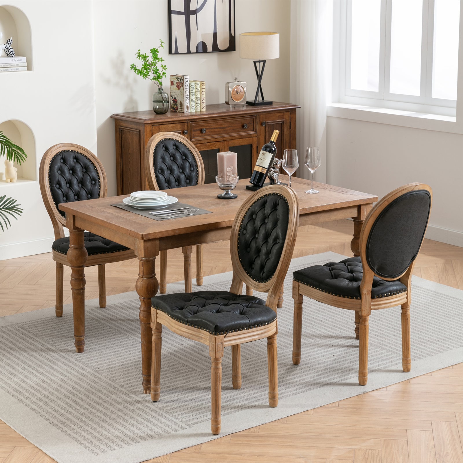 Hrinhom HC-W7004-BLACK Dining-Chairs - View #4