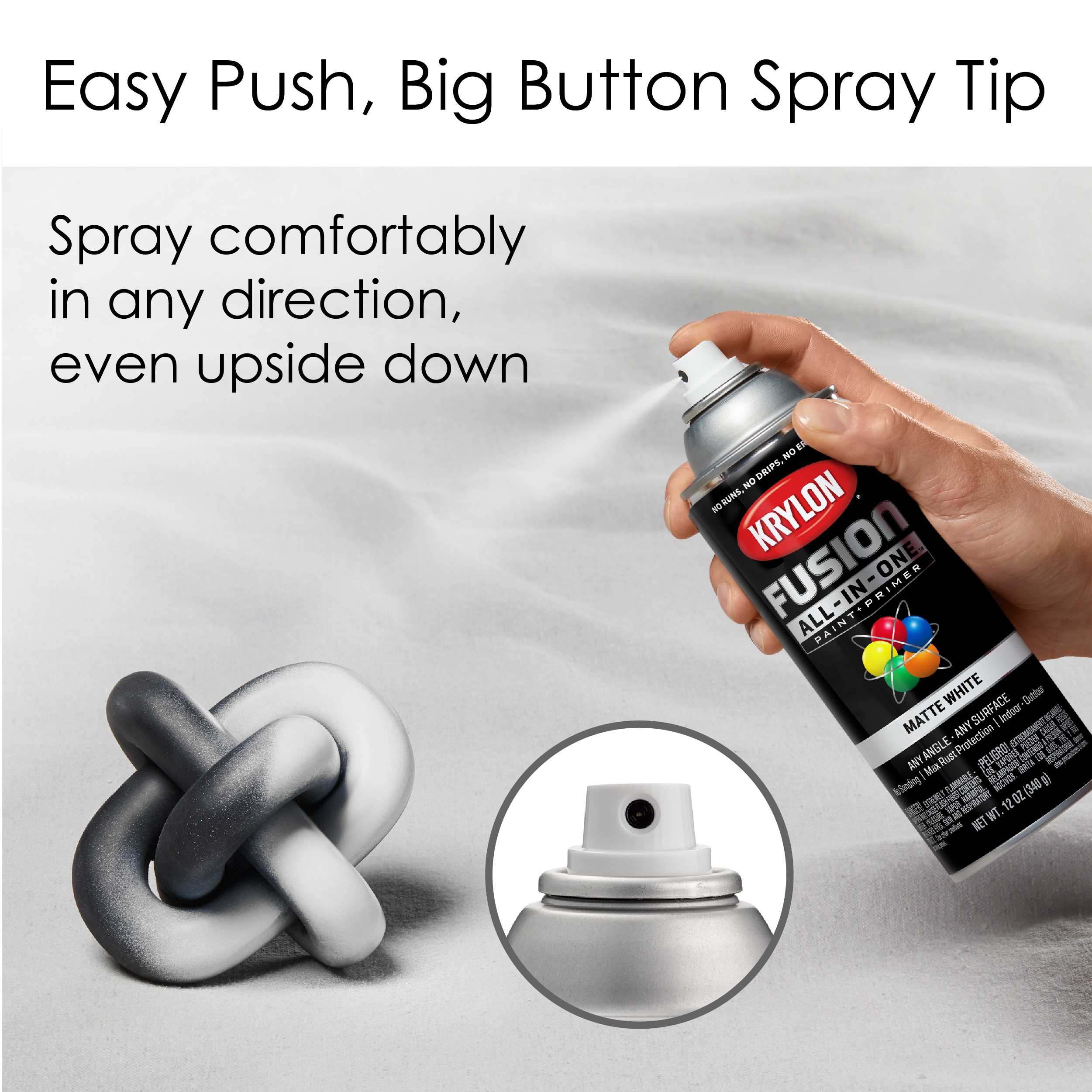 Krylon Fusion All-In-One Matte Deep Gray Spray Paint and Primer In One (NET  WT. 12-oz) in the Spray Paint department at