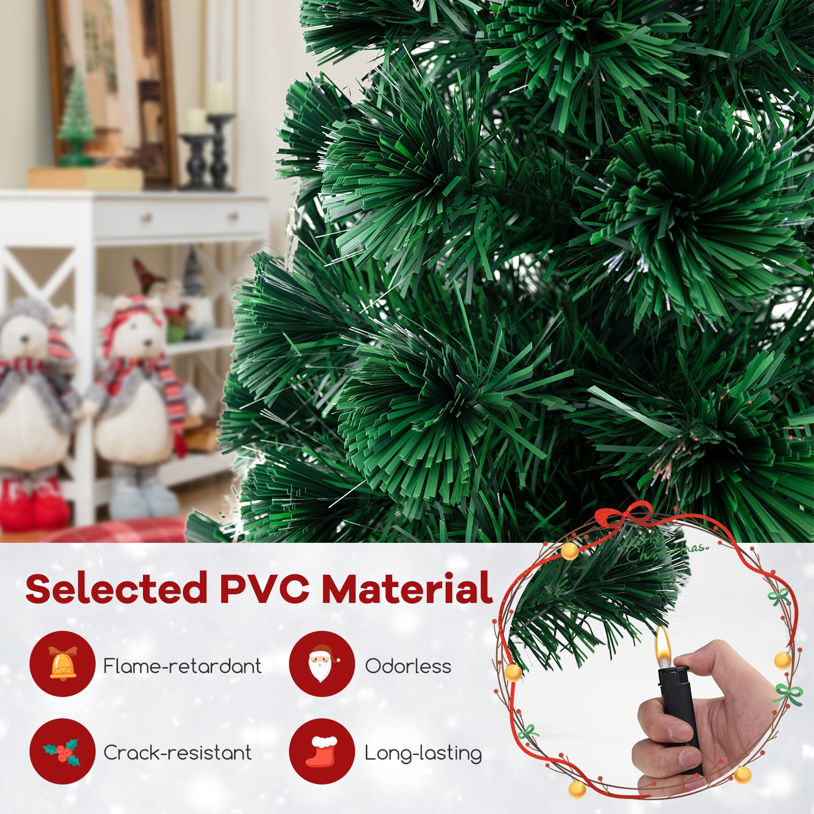WELLFOR HYG24011US Artificial-Christmas-Trees - View #5