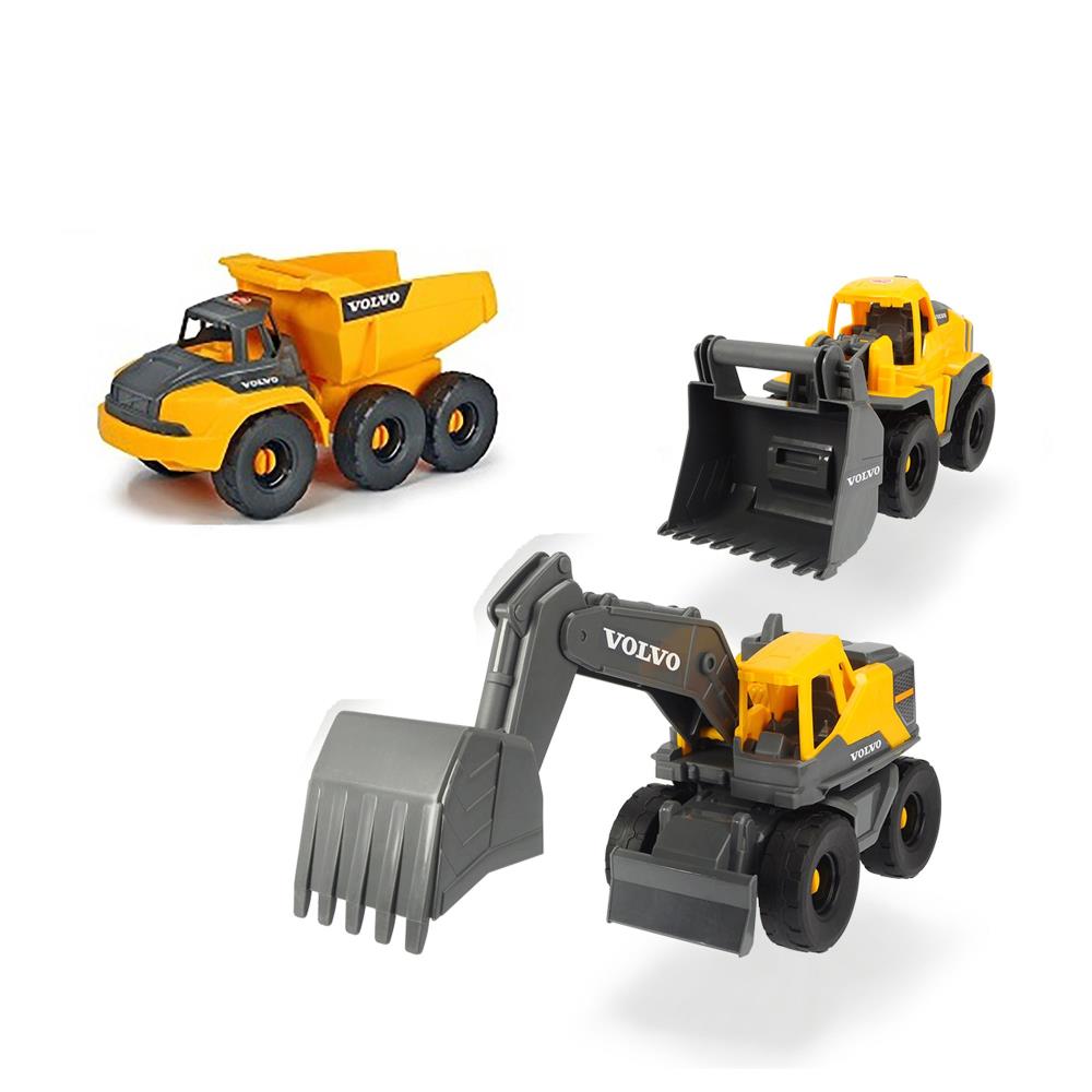 Dickie Toys - 10 Inch Volvo Construction Truck 3 Pack - Multipack