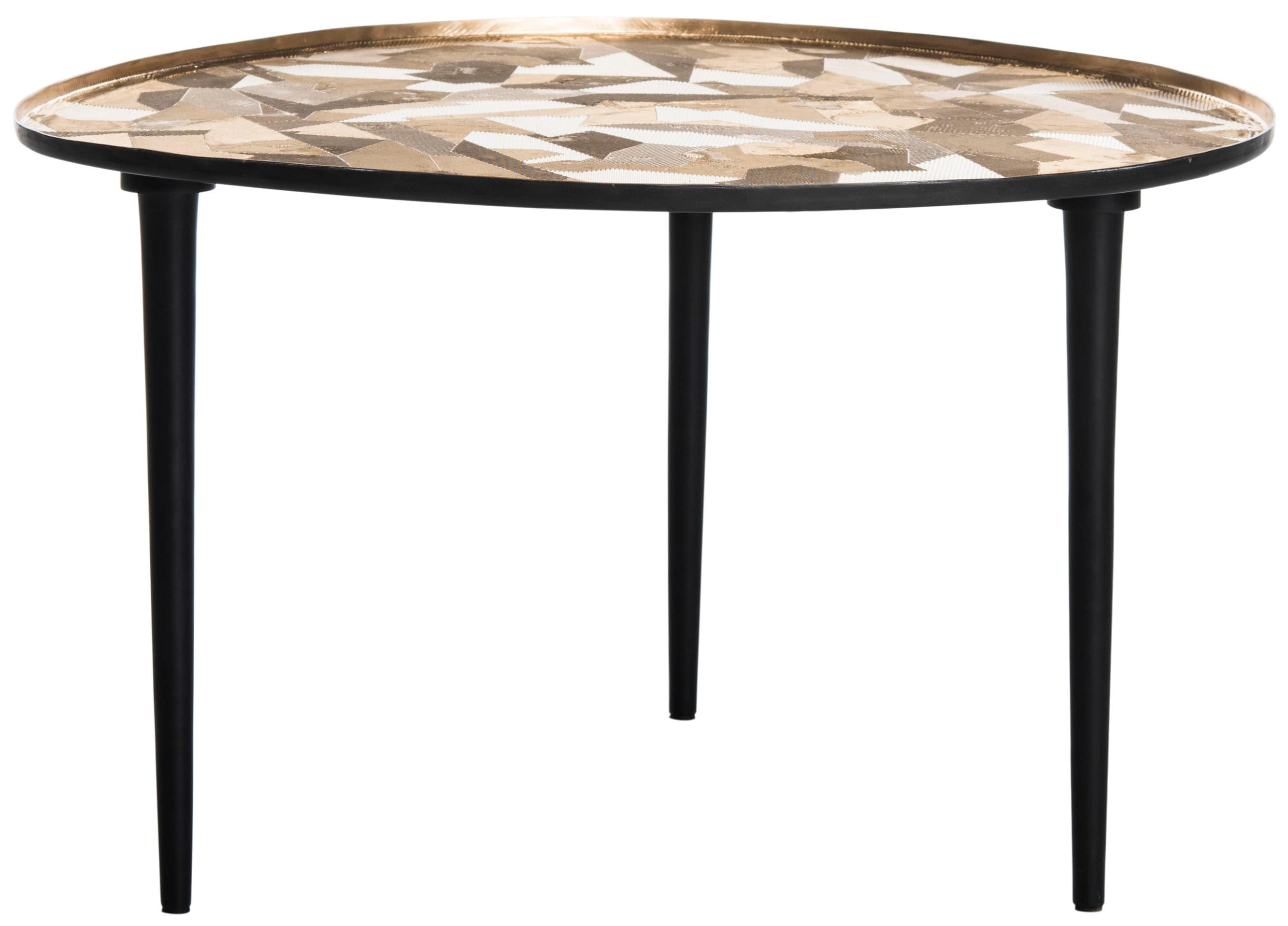 Safavieh Hera 24.5-in W x 16-in H Black Metal Round End Table