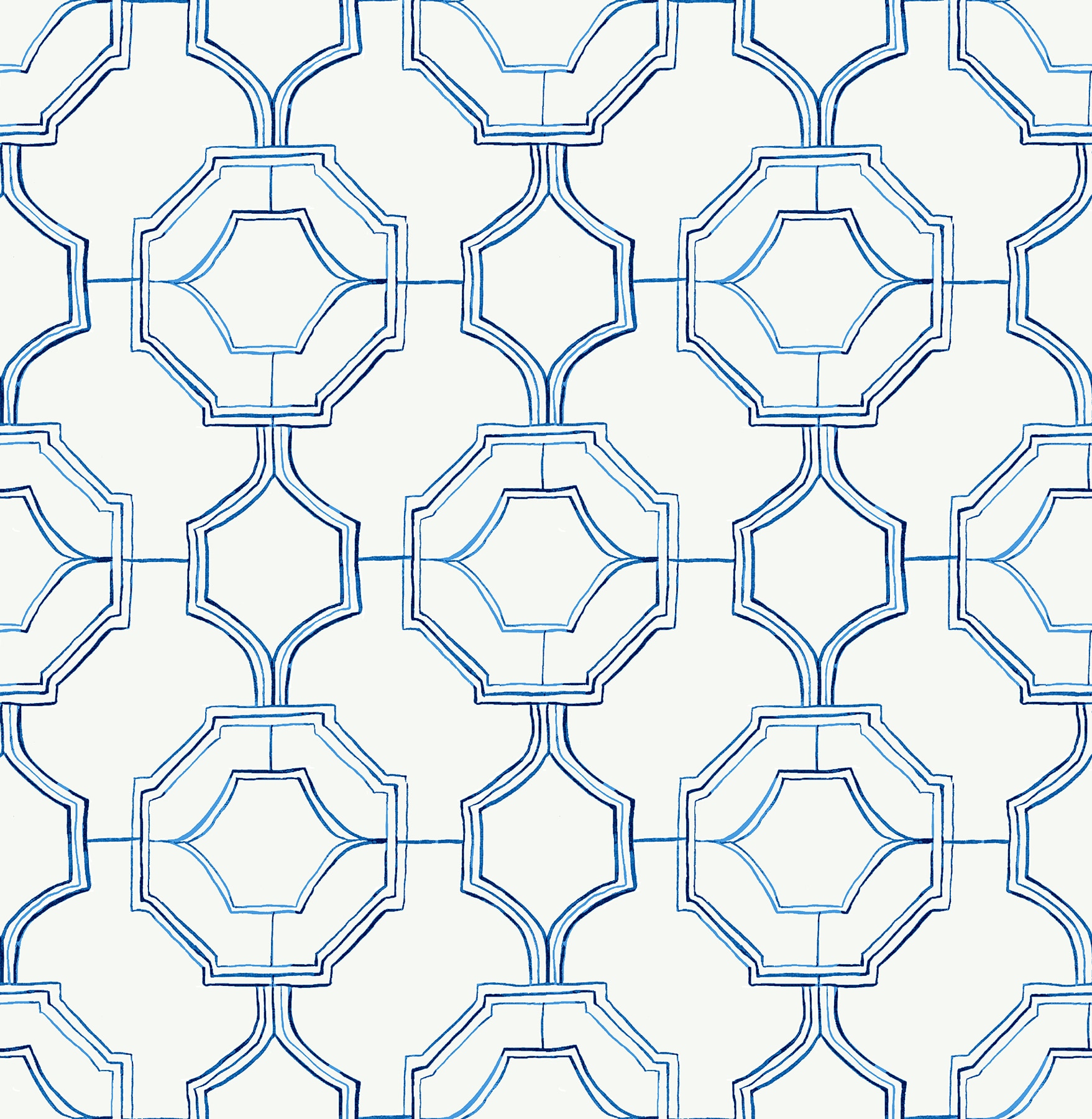 A-Street Prints 4081-26314 Happy 56.4-Sq. Feet Blue Non-woven Geometric Unpasted Wallpaper