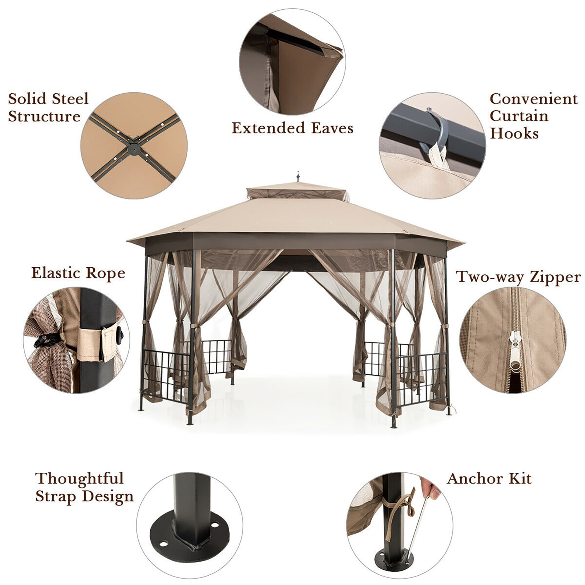 Forclover HYFW-G83CF Wood-Resin-Gazebos - View #5