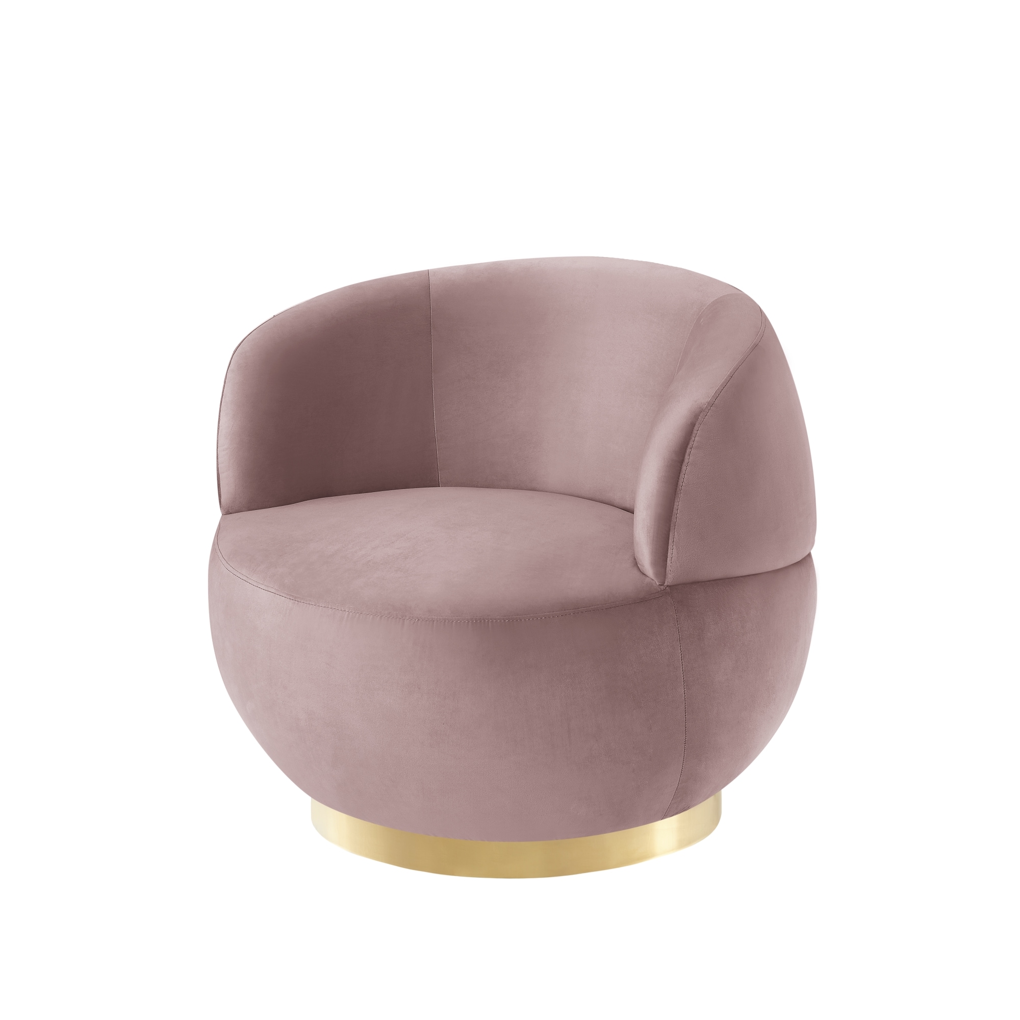 Inspired Home AC316-02BH-LS Ilana Modern Blush/Gold Velvet Swivel Accent Chair